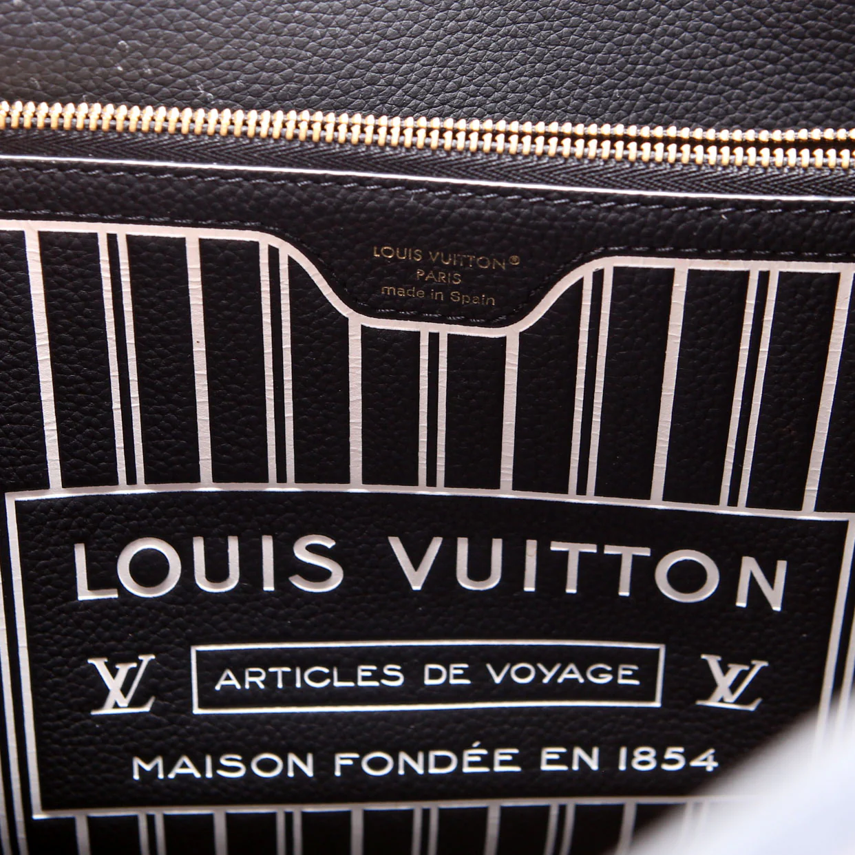 Neverfull MM Inside Out Leather/Monogram Black - Image 10