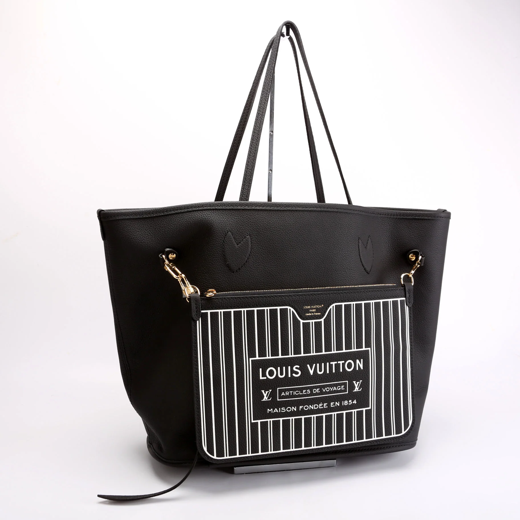 Neverfull MM Inside Out Leather/Monogram Black - Image 2