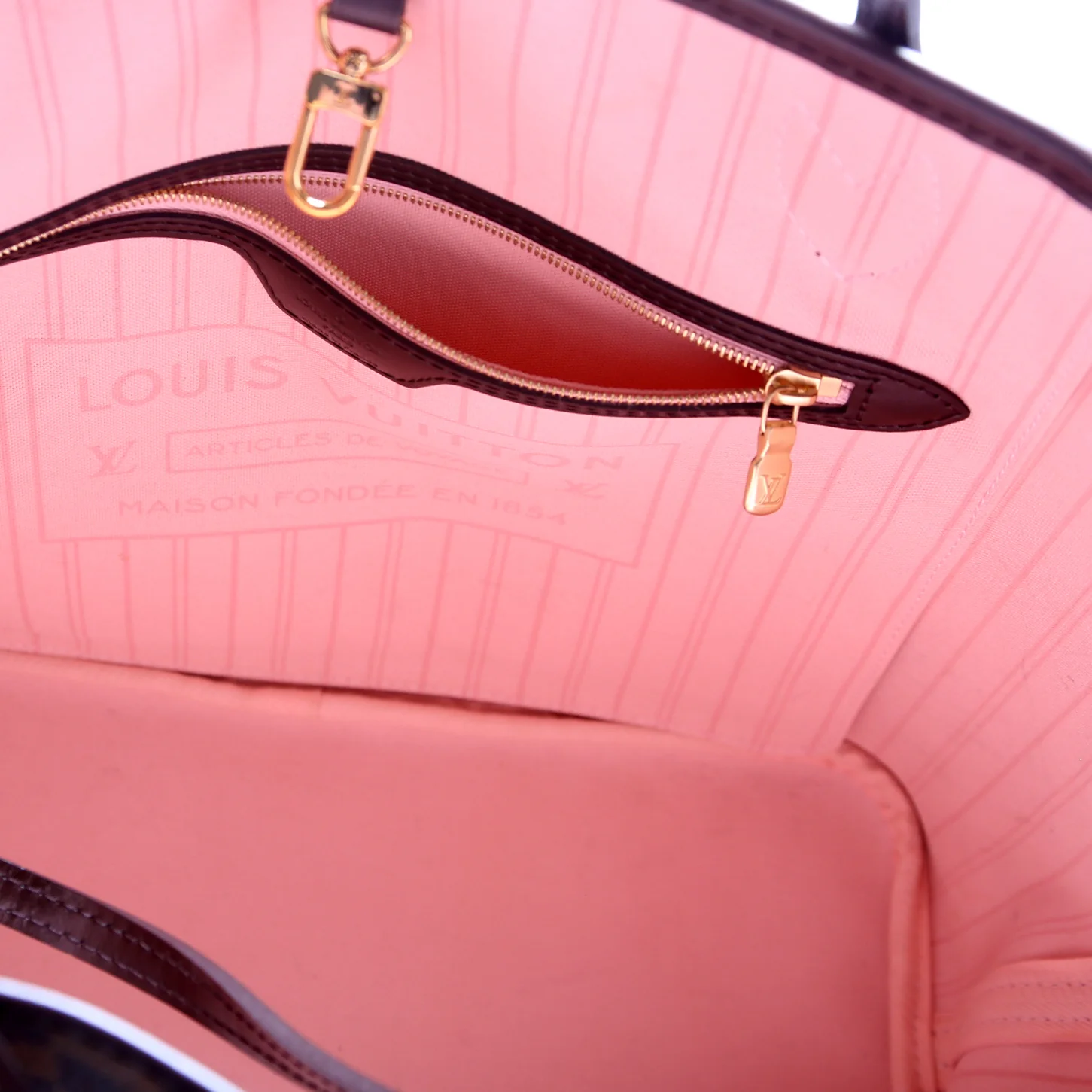 Neverfull MM With Wallet Damier Ebene Pink - Image 7