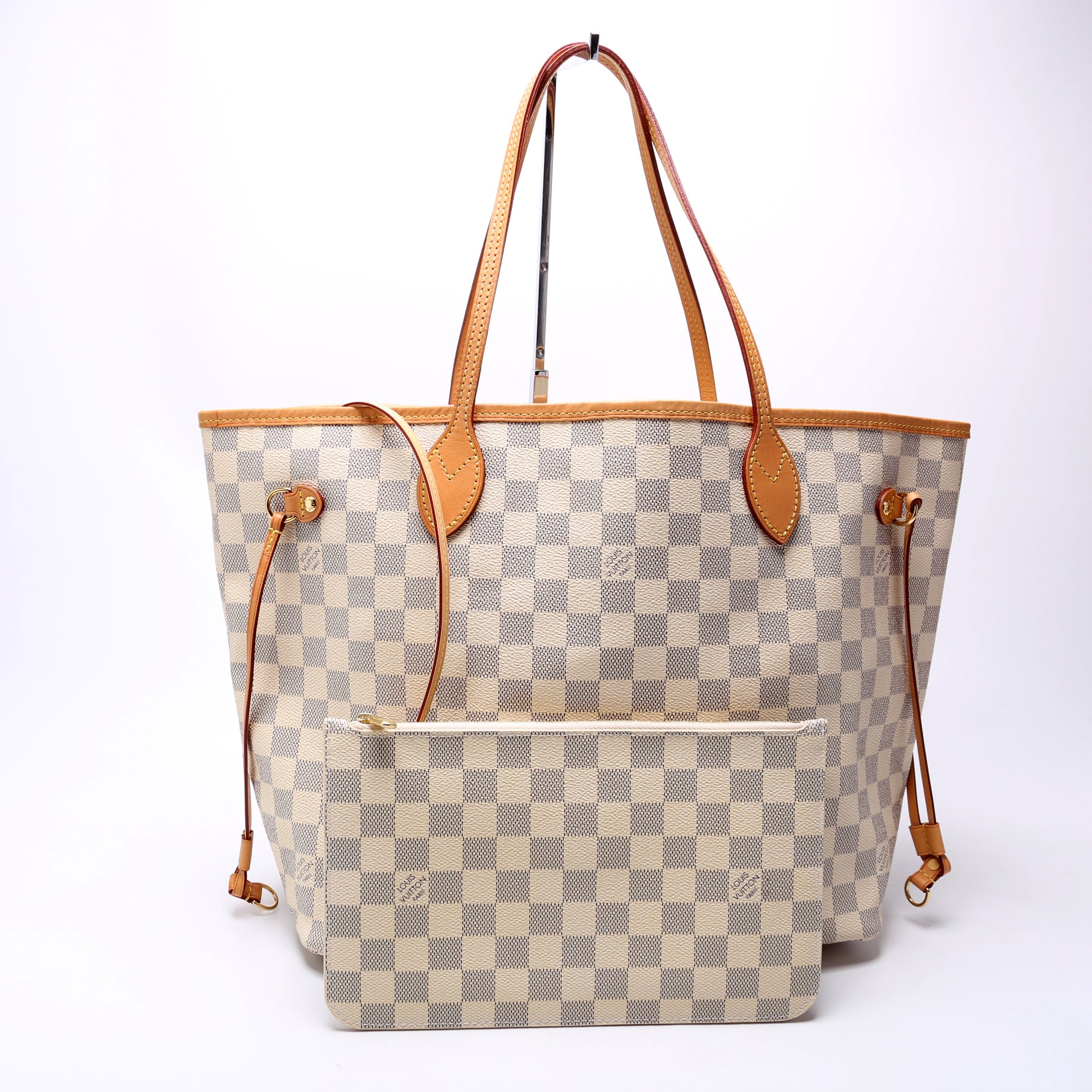 Neverfull W/Wallet MM Damier Azur Beige - Image 2