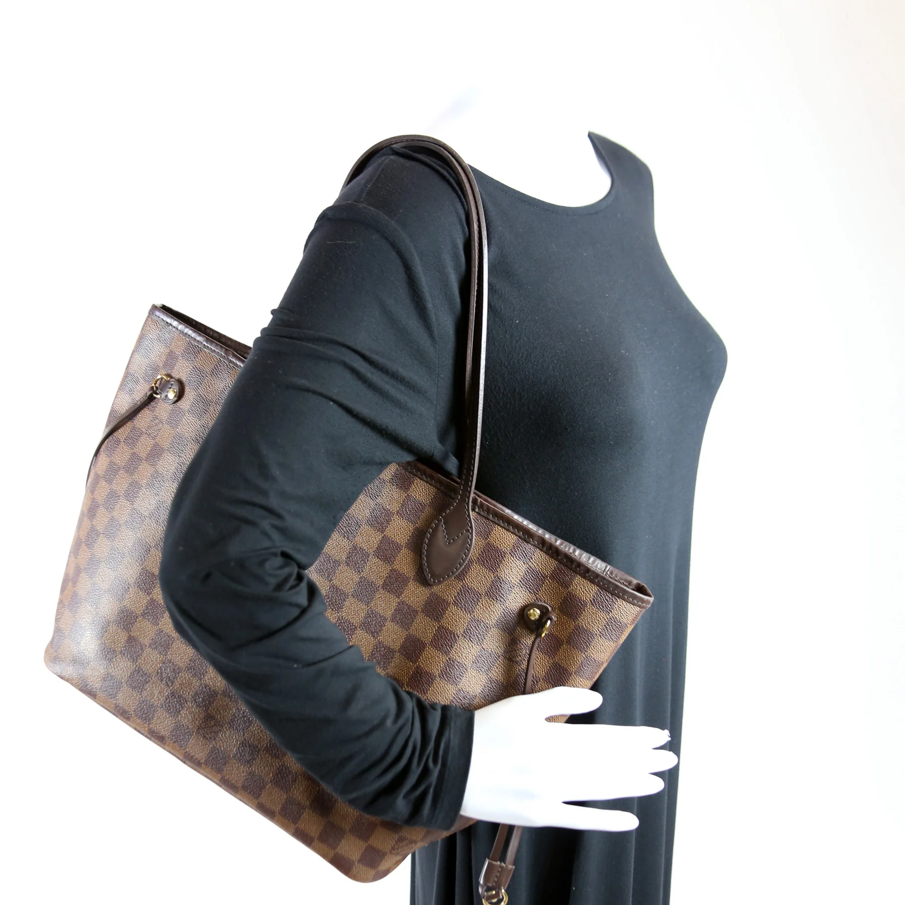 Neverfull W/ Wallet MM Damier Ebene - Image 10