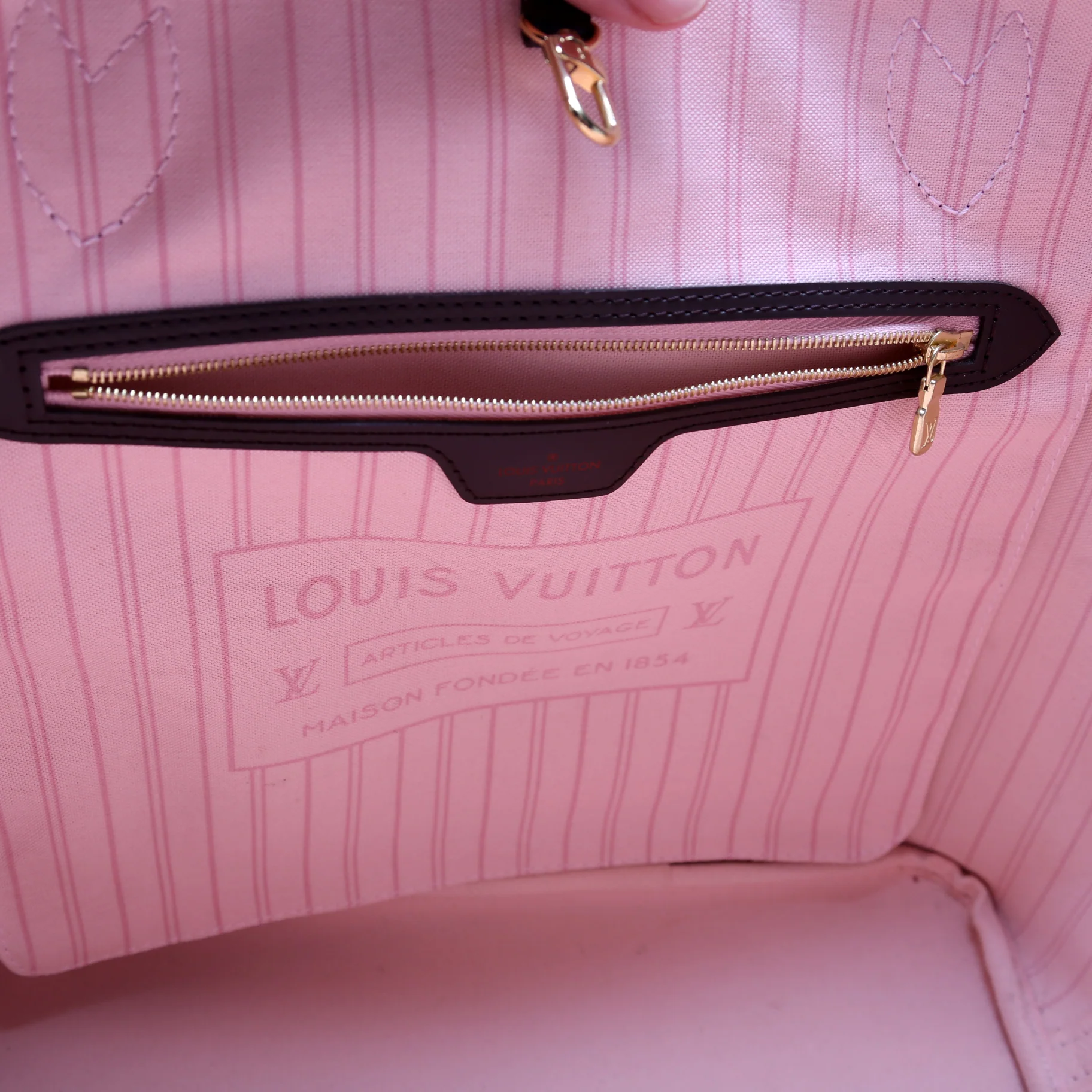 Neverfull W/Wallet MM Damier Ebene Pink - Image 8
