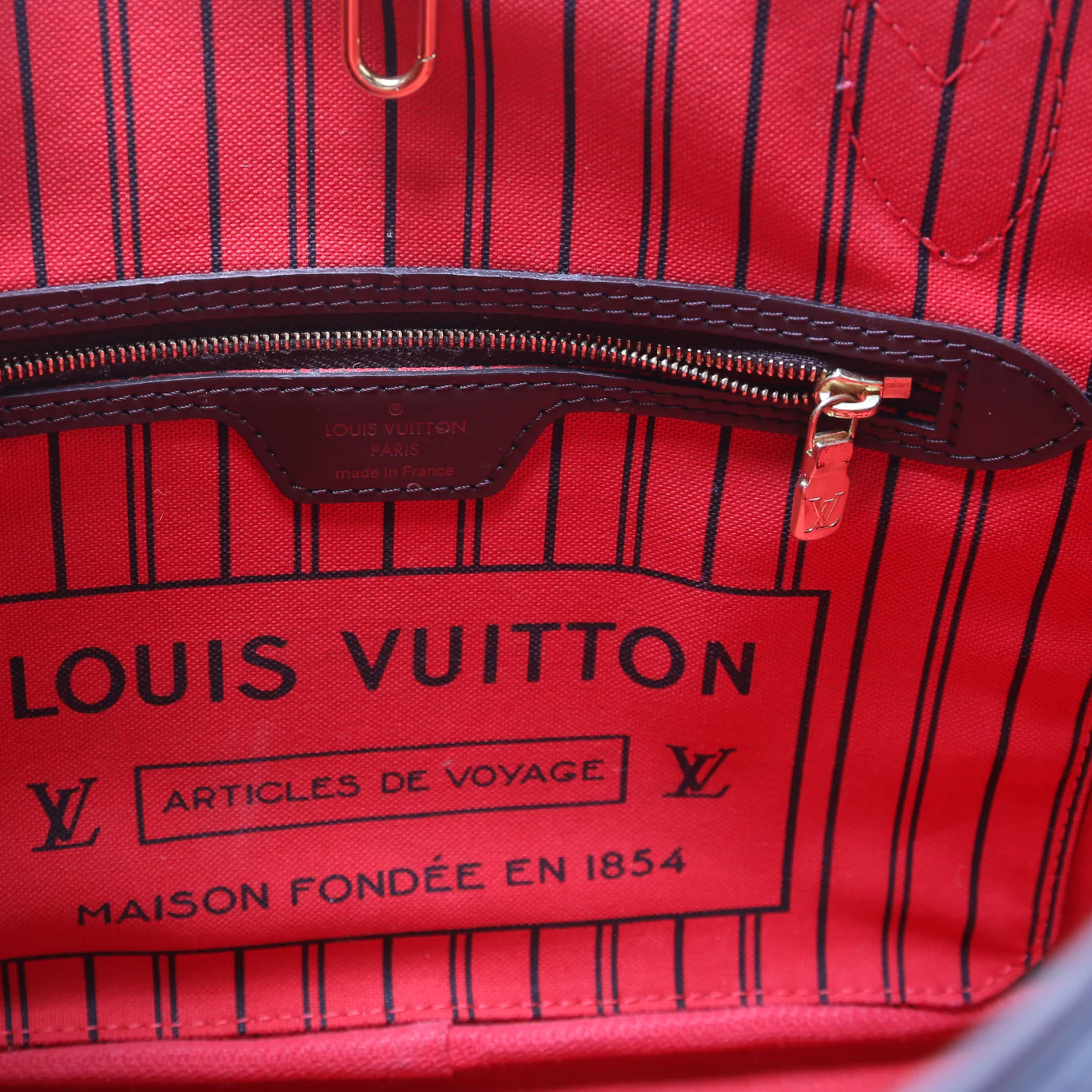 Neverfull W/Wallet PM Damier Ebene Red - Image 8