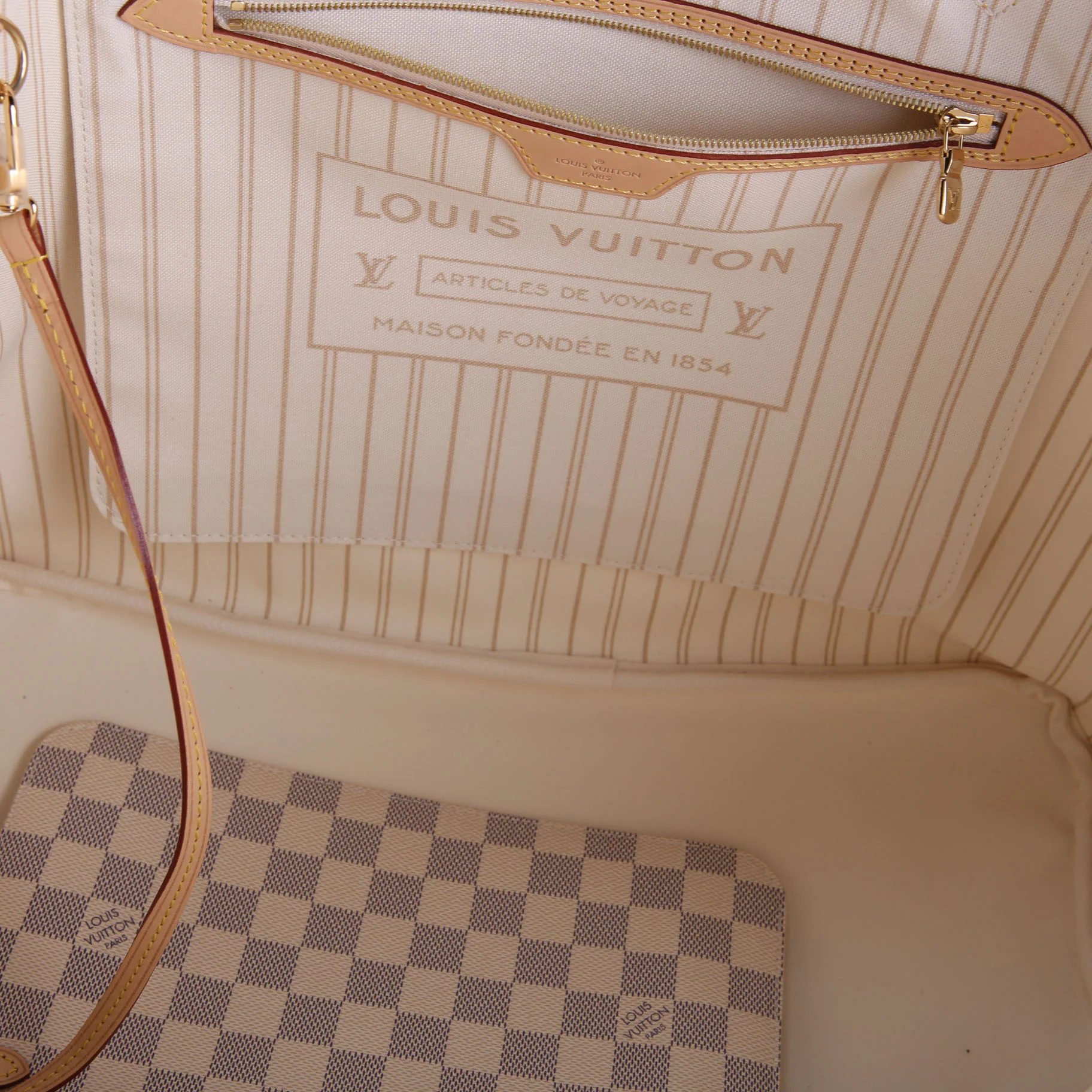 Neverfull With Wallet GM Damier Azur - Image 7