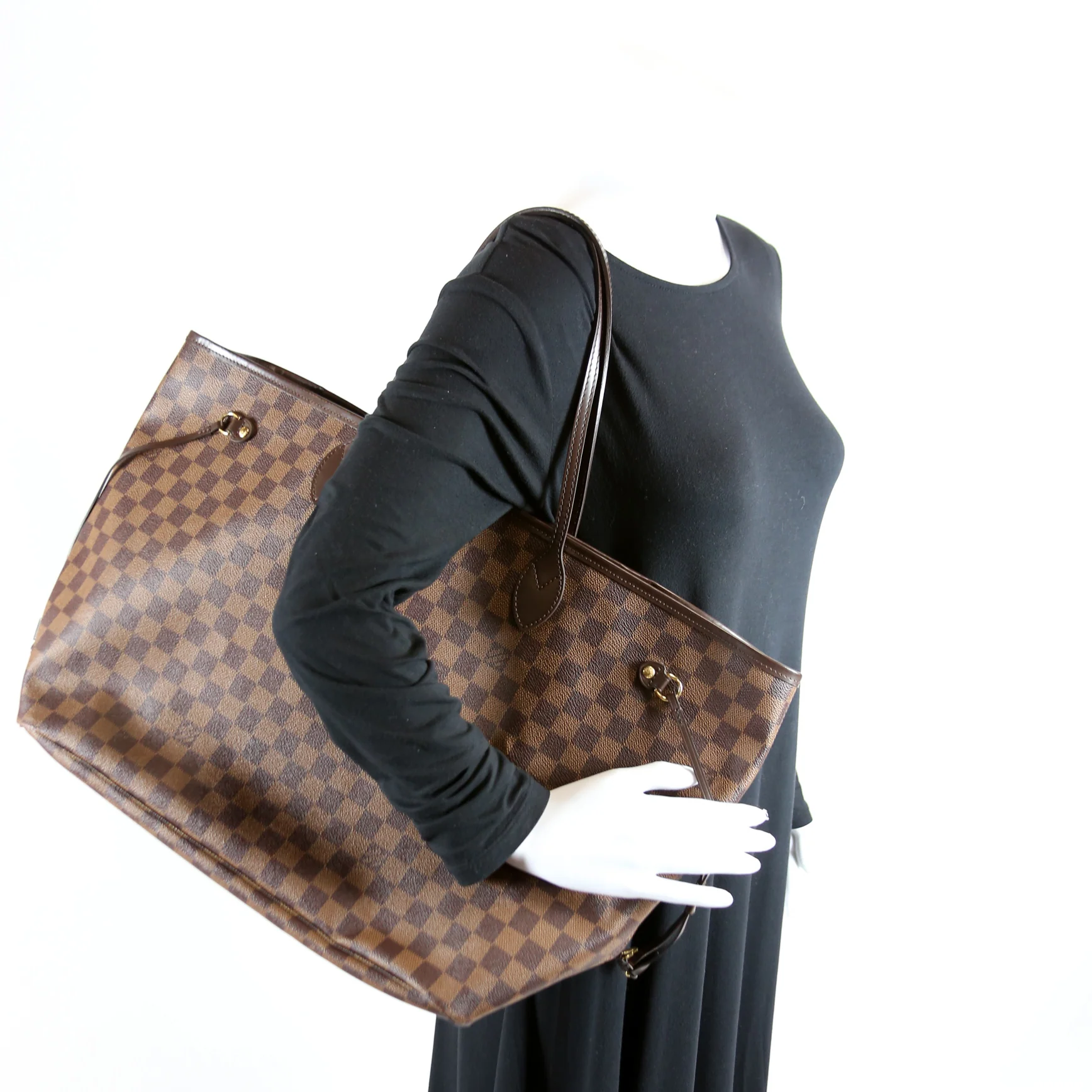 Neverfull with Wallet GM Damier Ebene - Image 9