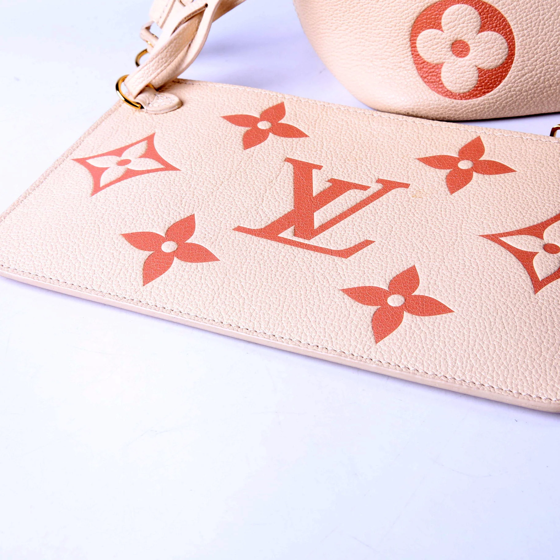 Neverfull With Wallet MM Bicolor Empreinte Cream - Image 9