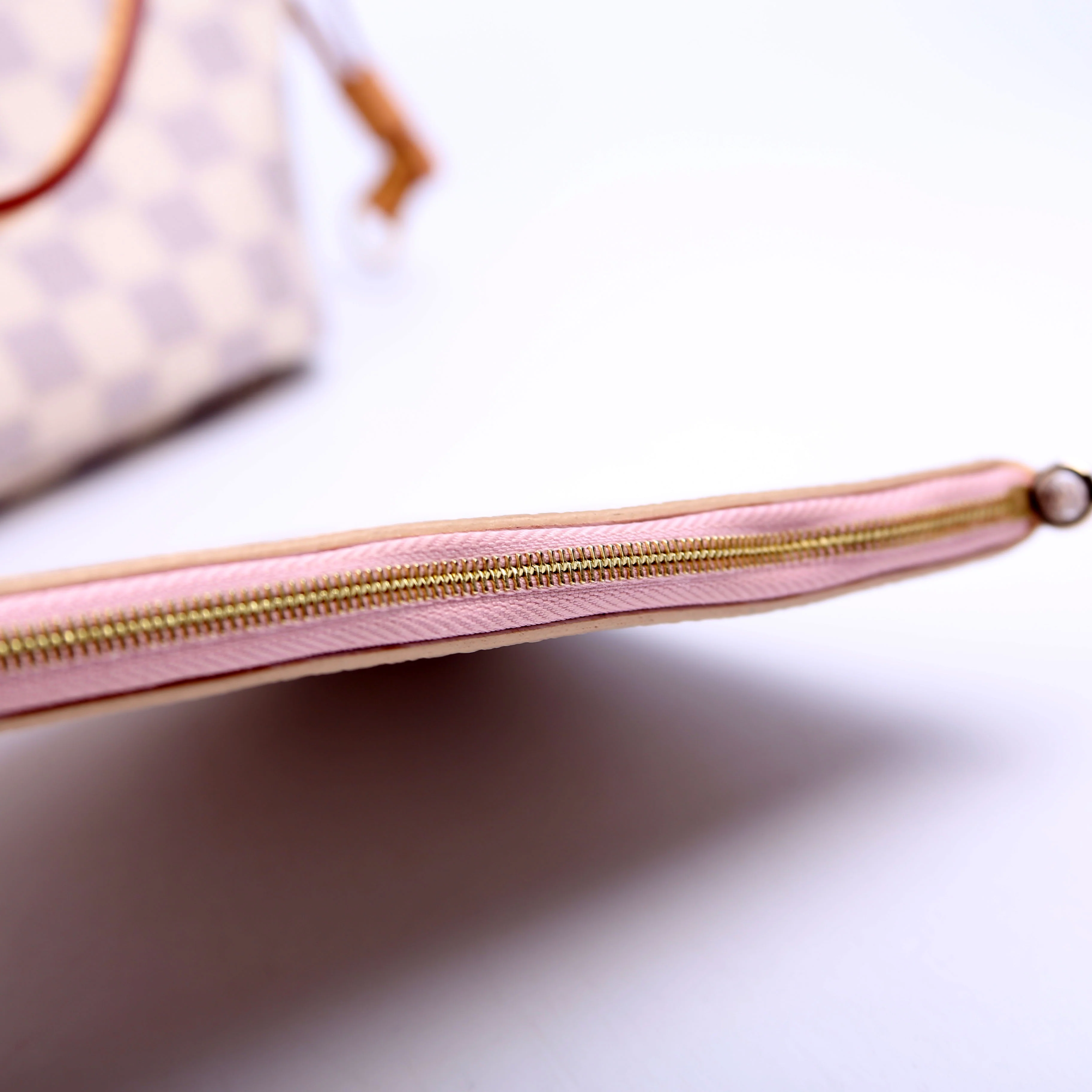 Neverfull With Wallet MM Damier Azur Pink - Image 17