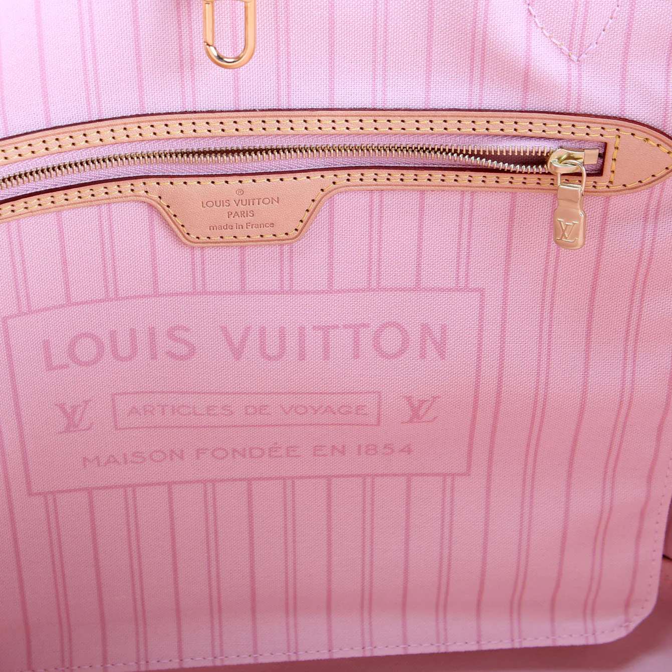 Neverfull With Wallet MM Damier Azur Pink - Image 9
