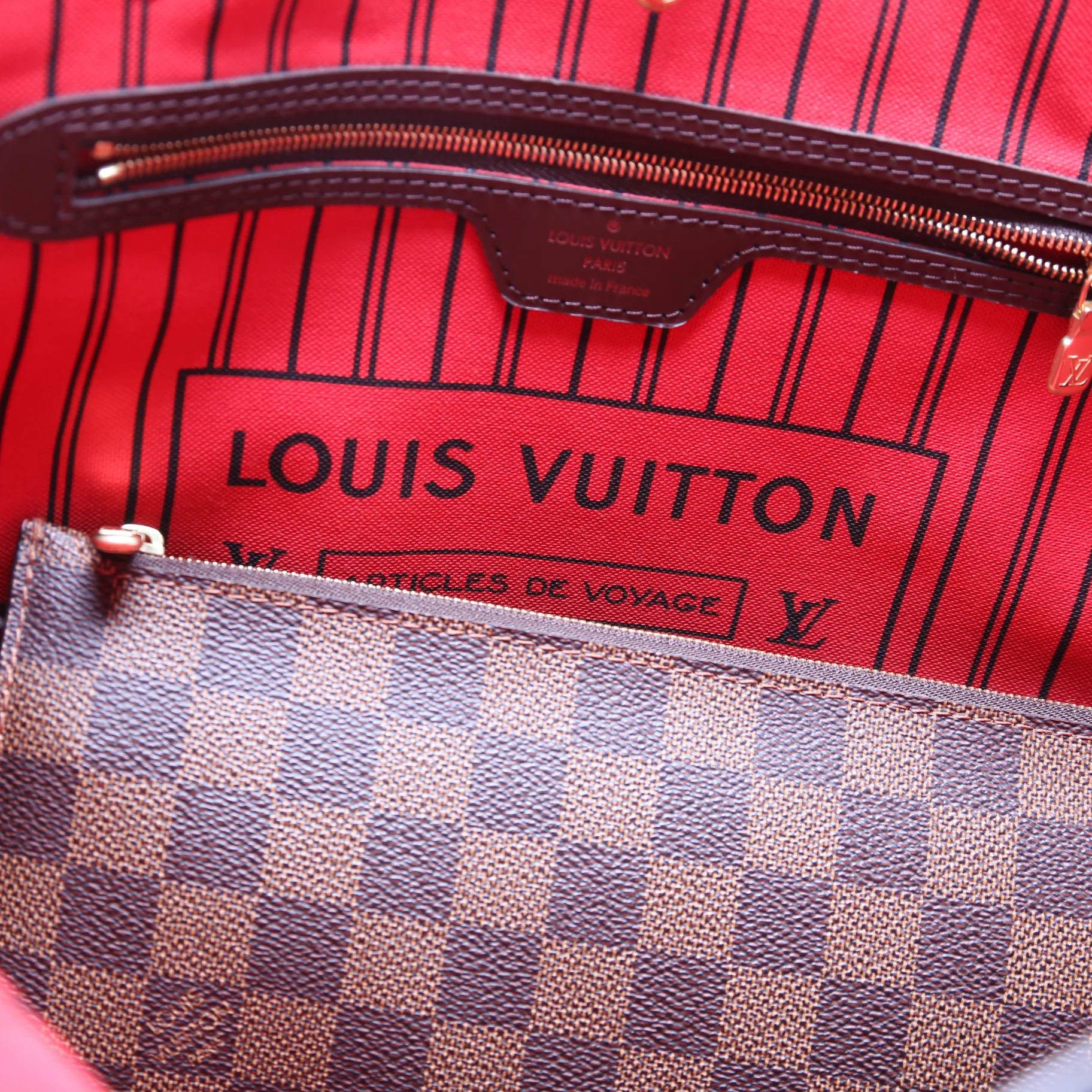 Neverfull with Wallet MM Damier Ebene - Image 7
