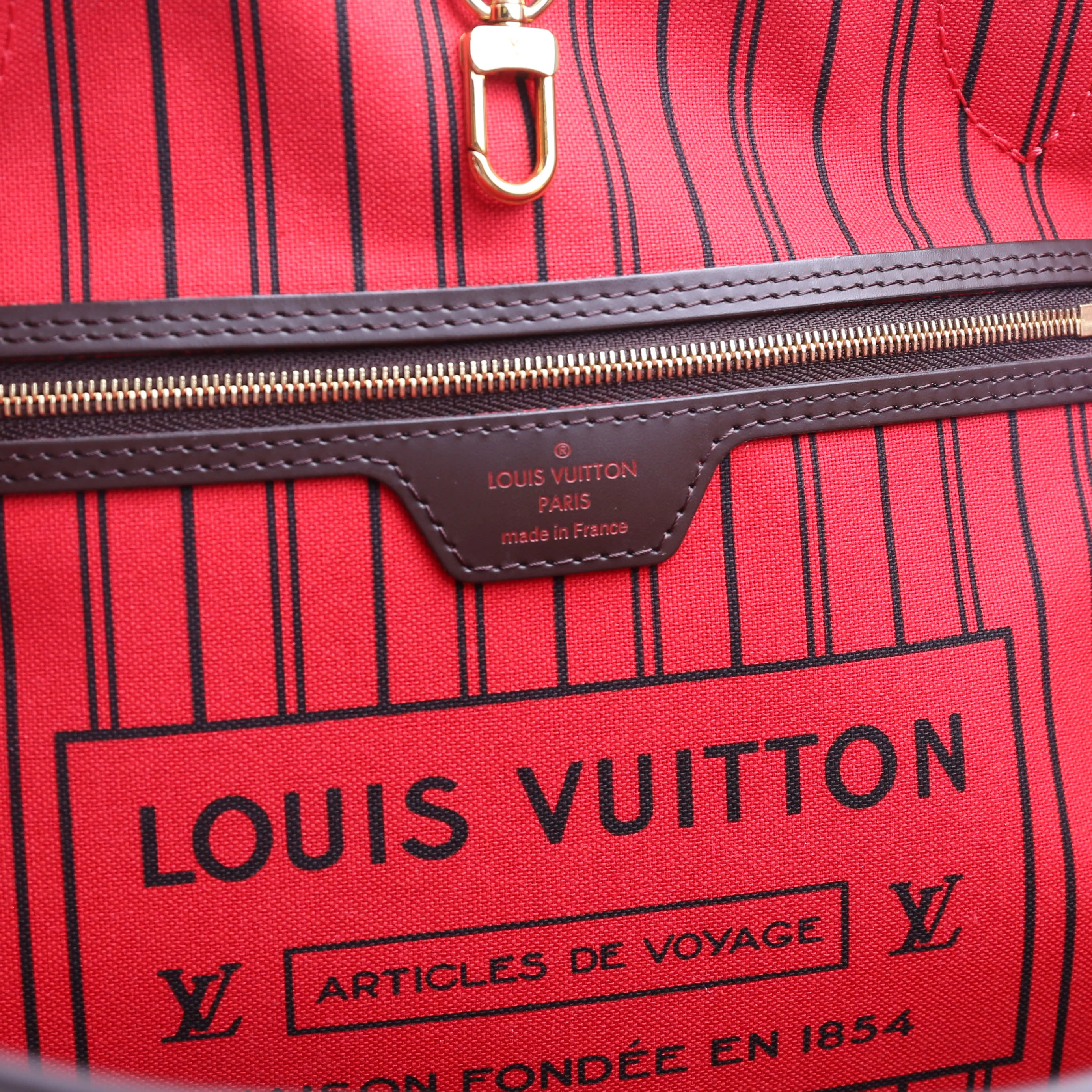 Neverfull With Wallet MM Damier Ebene Red - Image 11