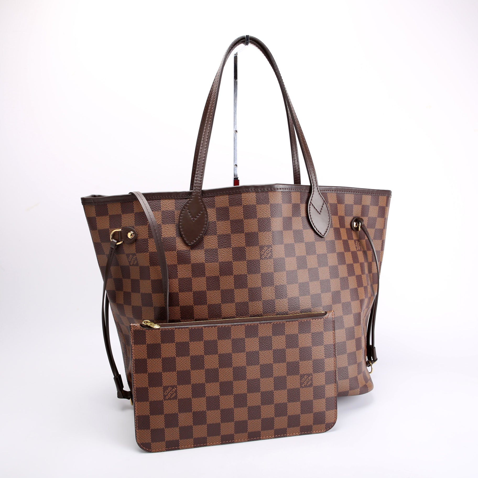 Neverfull With Wallet MM Damier Ebene Red - Image 2