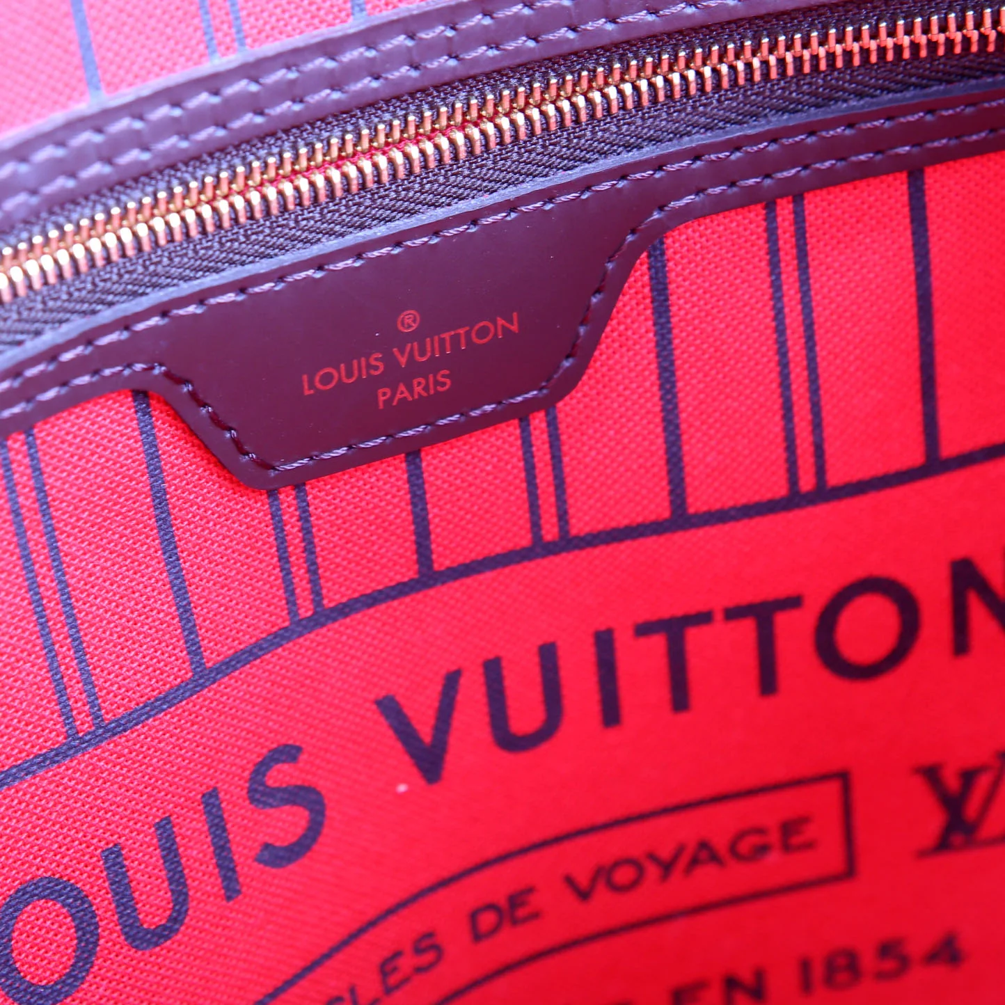Neverfull With Wallet MM Damier Ebene Red - Image 8