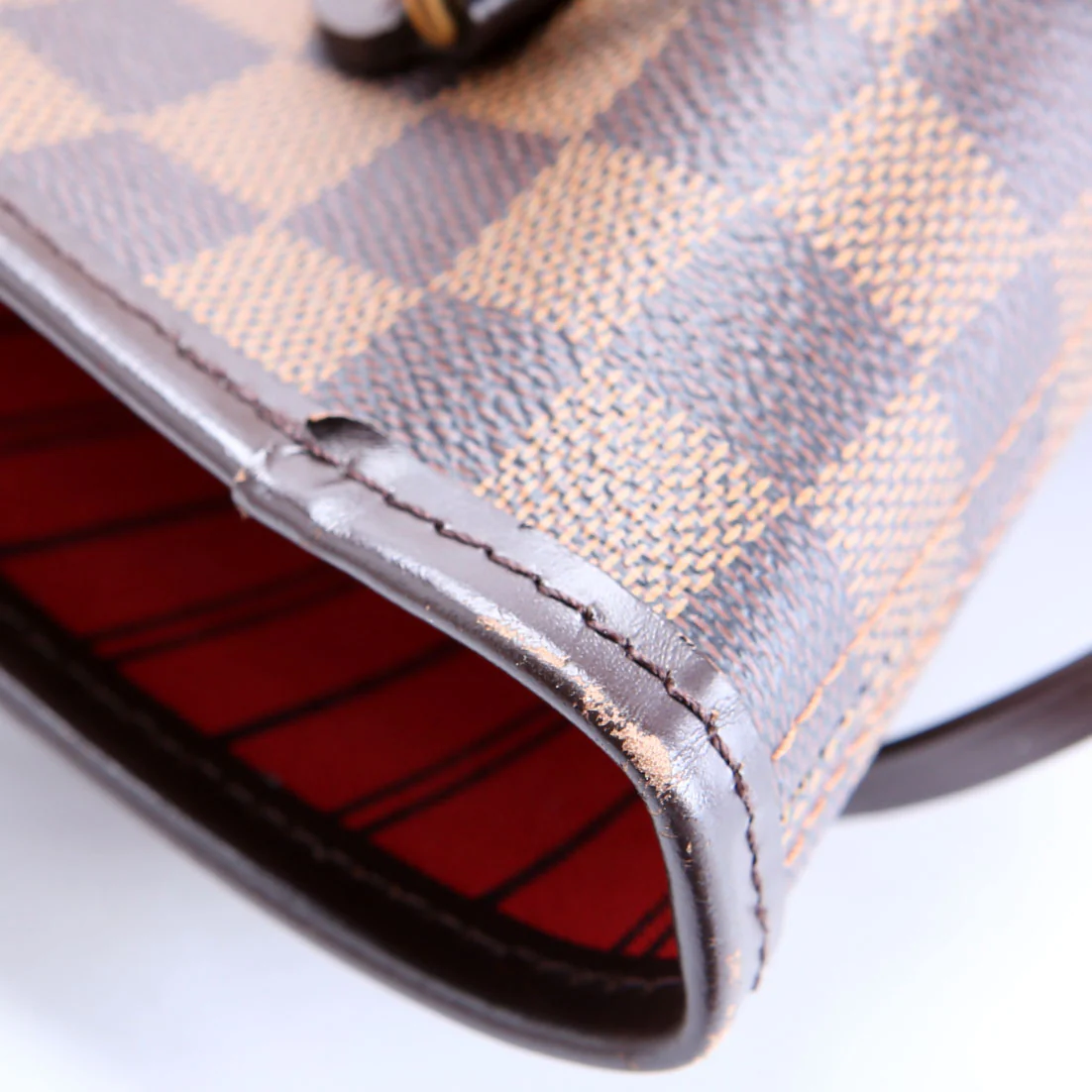 Neverfull With Wallet MM Damier Ebene Red - Image 12