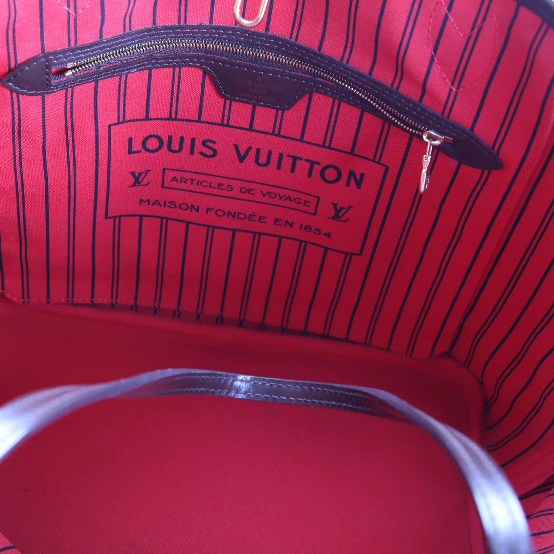 Neverfull With Wallet MM Damier Ebene Red - Image 11