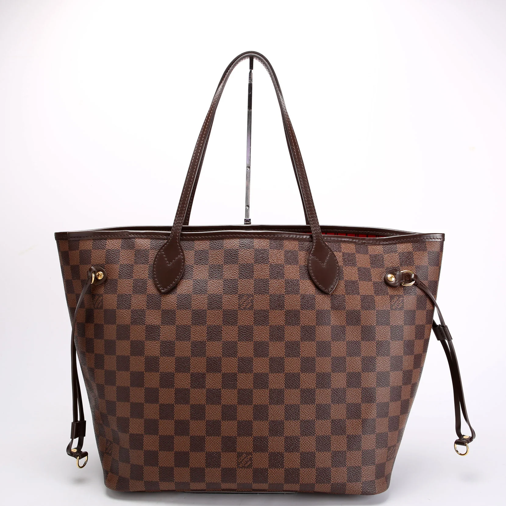 Neverfull With Wallet MM Damier Ebene Red - Image 3