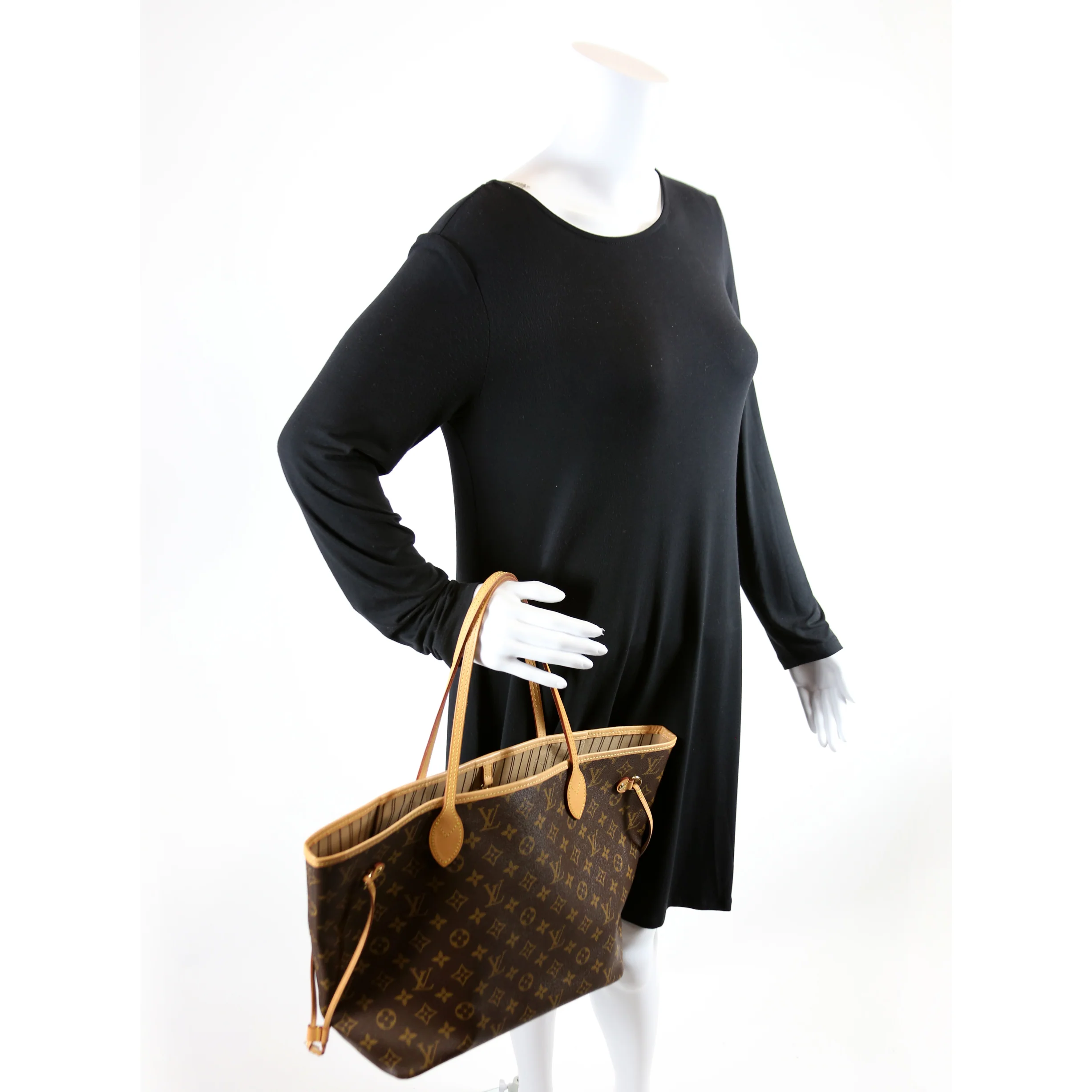 Neverfull With Wallet MM Monogram Beige - Image 9