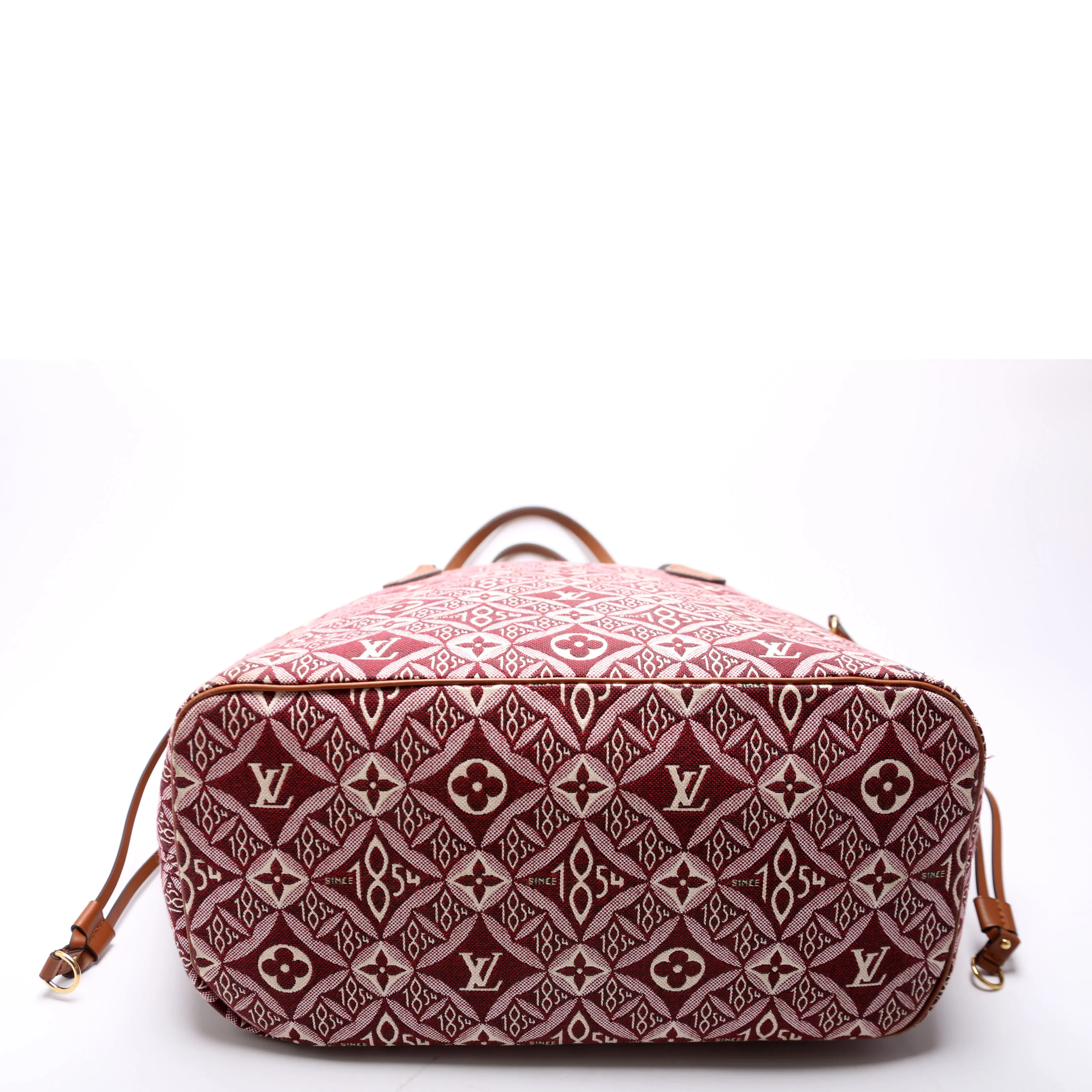 Neverfull With Wallet MM Since 1854 Jacquard Burgundy - Image 4