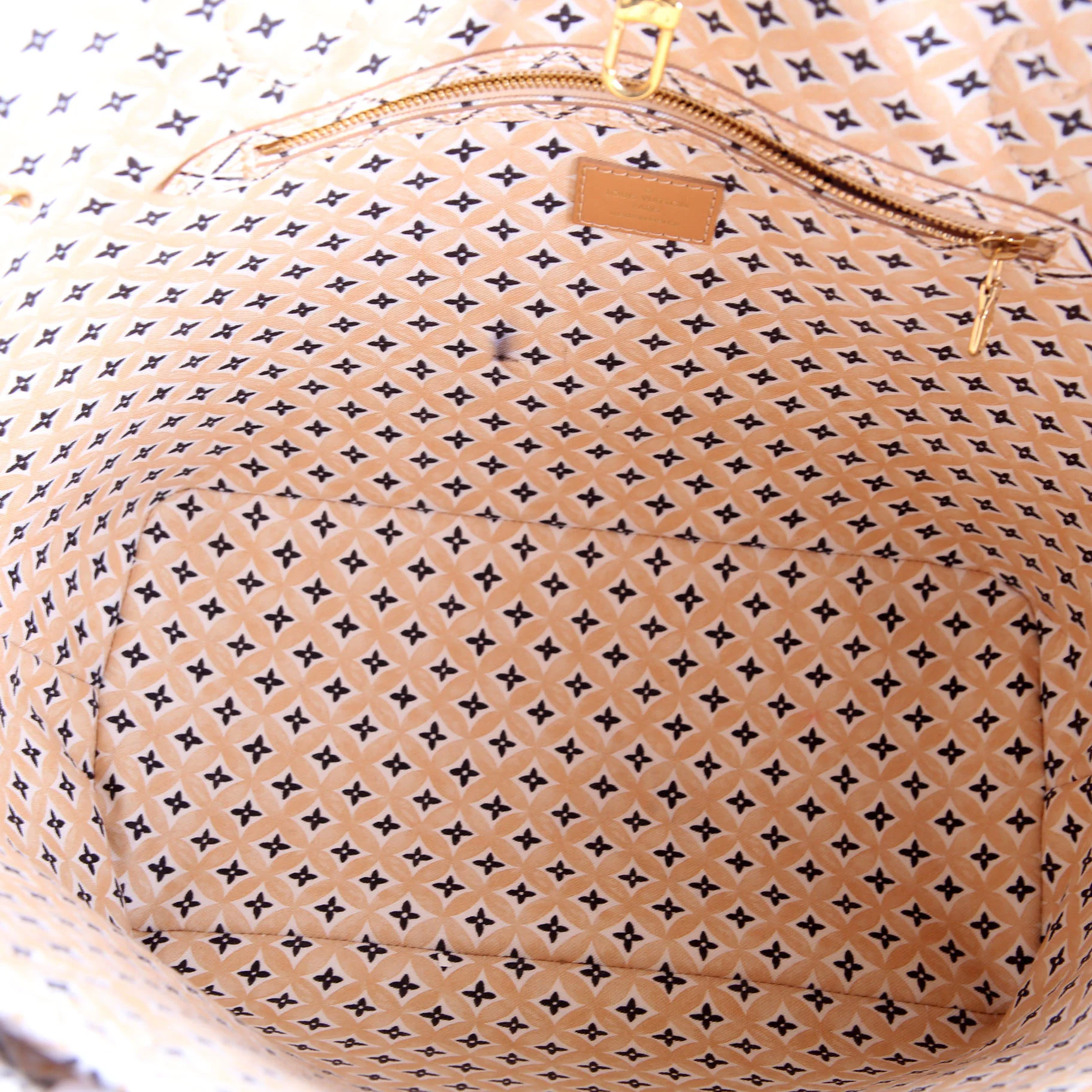 Neverfull With Wallet MM Watercolor BYTHEPOOL White/Tan - Image 9