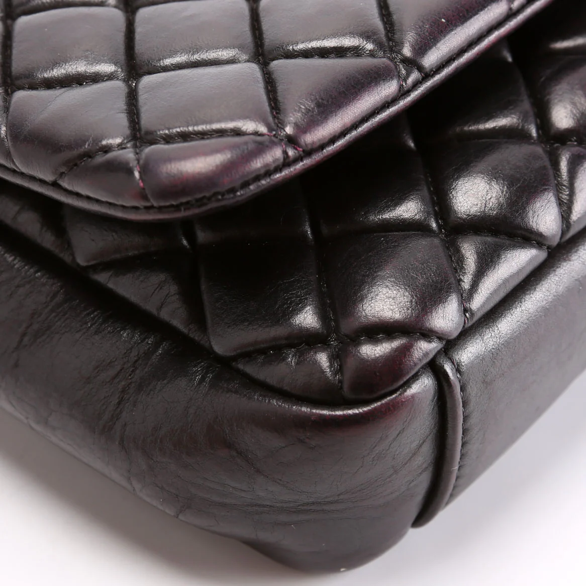 New Bubble Small Flap Bag Iridescent Calfskin 17M Black - Image 5