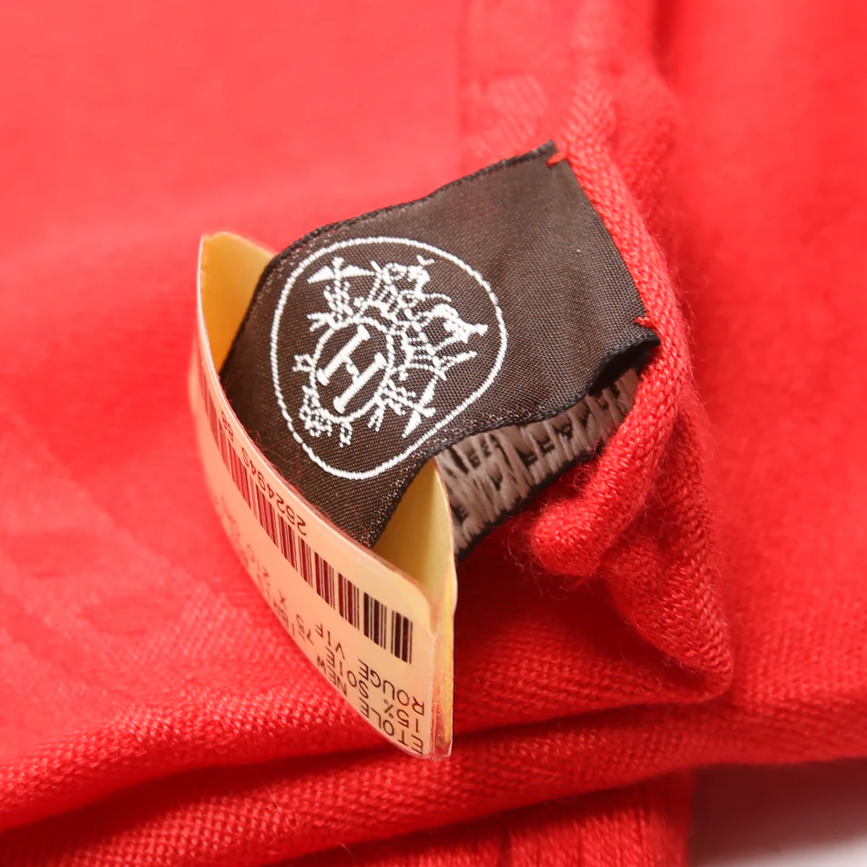 New Libris Stole Cashmere/Silk Scarf Red - Image 5