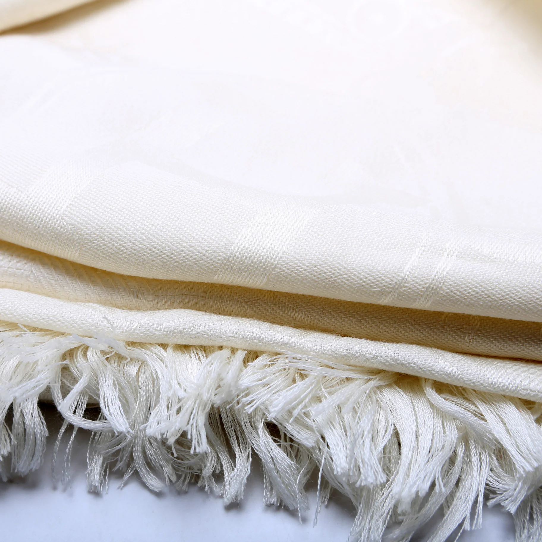 New Libris Stole Cashmere/Silk Scarf White - Image 5