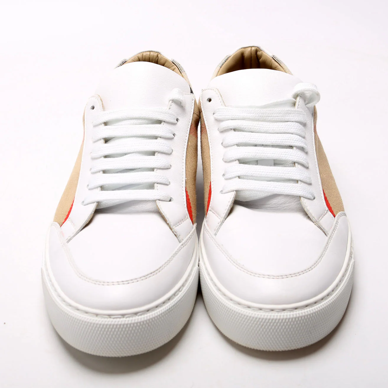 New Salmond Low Top Sneakers Size 39 White/Tan - Image 2