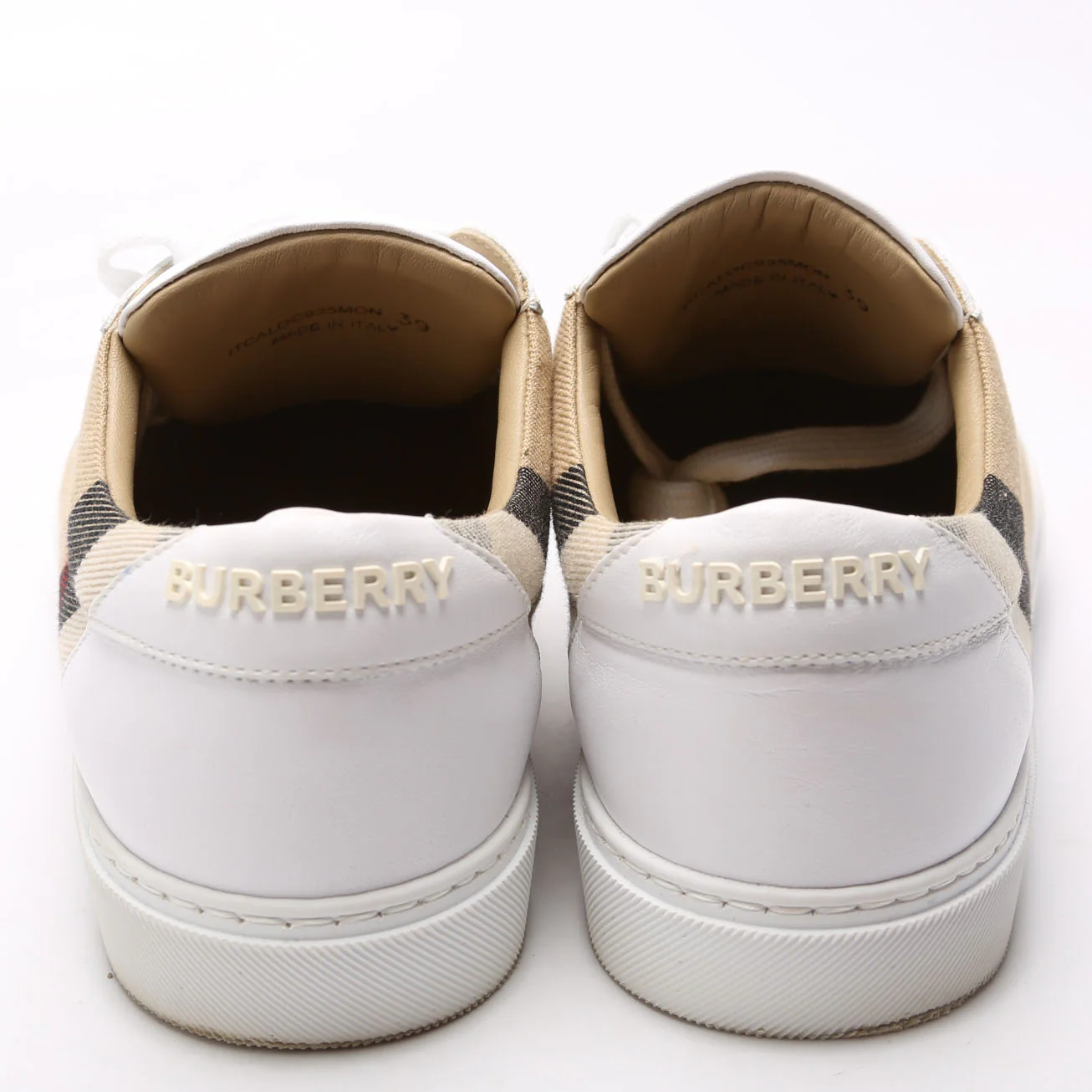 New Salmond Low Top Sneakers Size 39 White/Tan - Image 4