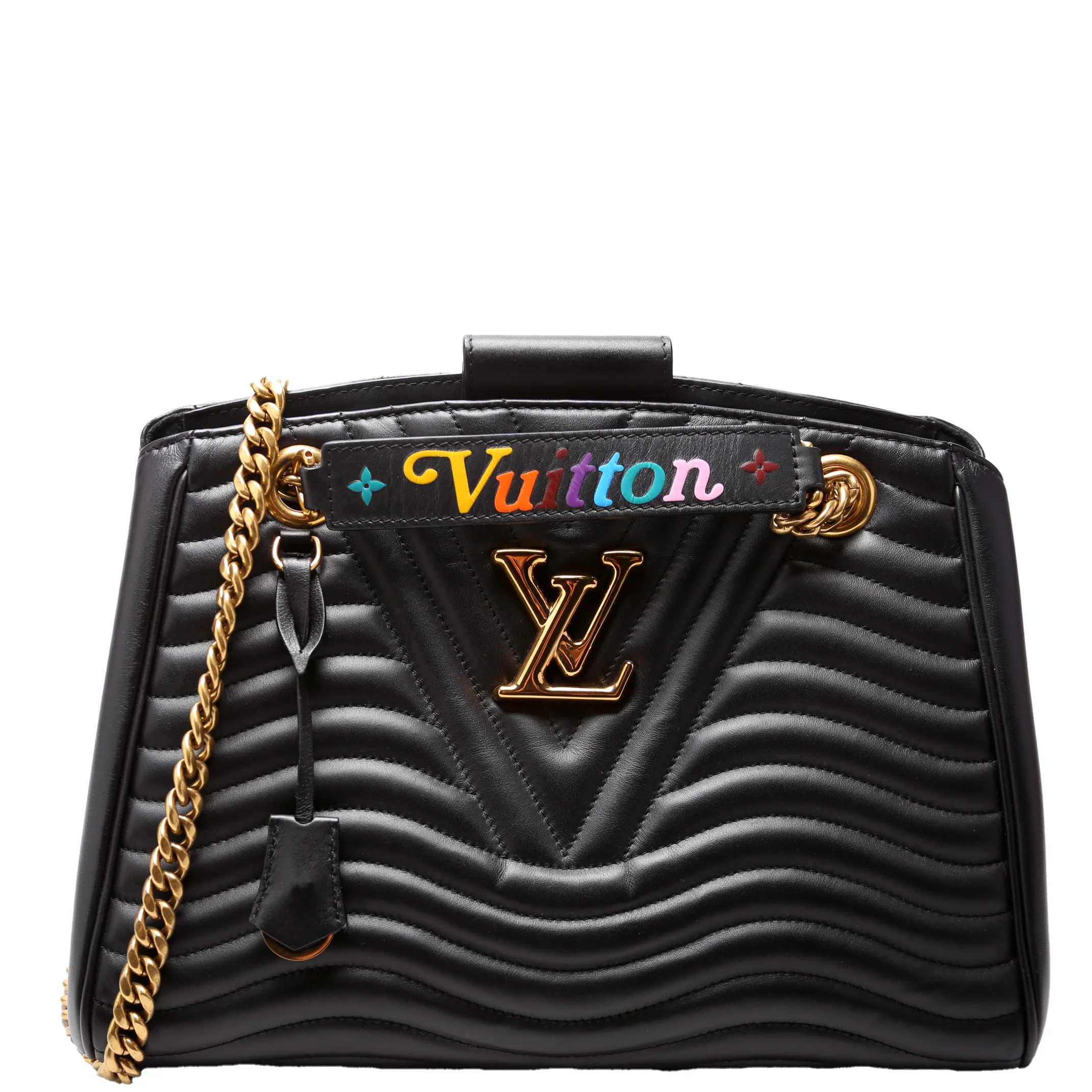 New Wave Chain Tote Black