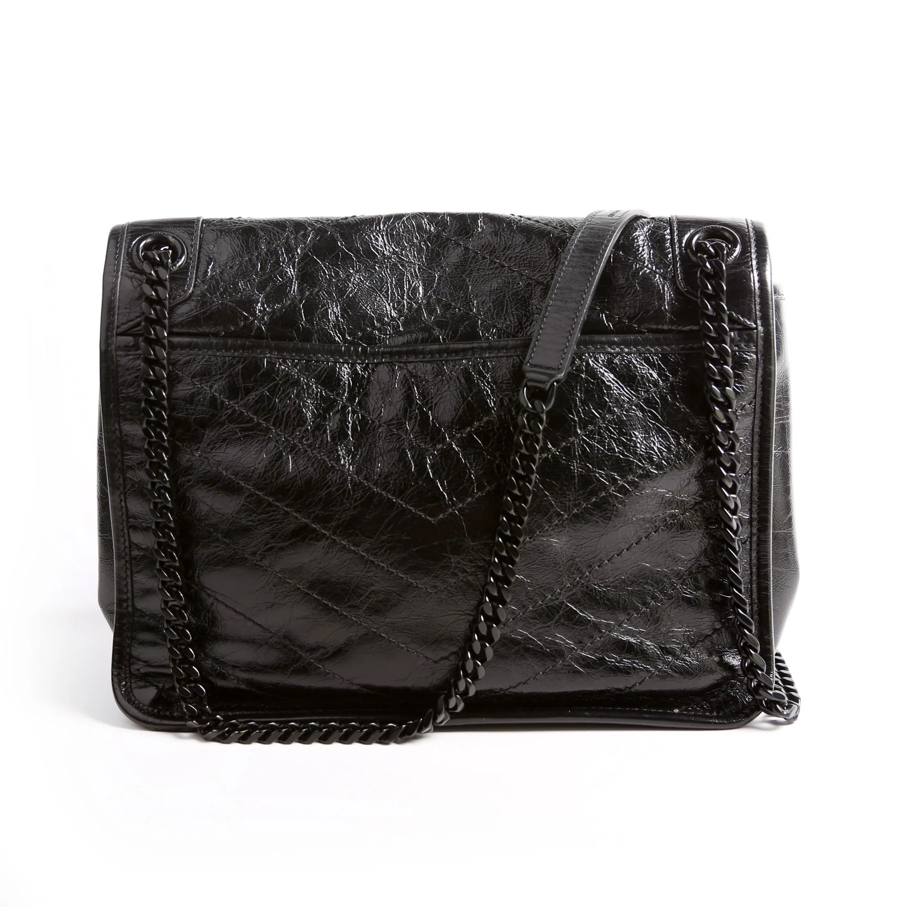 Niki Medium Crinkle Leather 575055 Black - Image 2