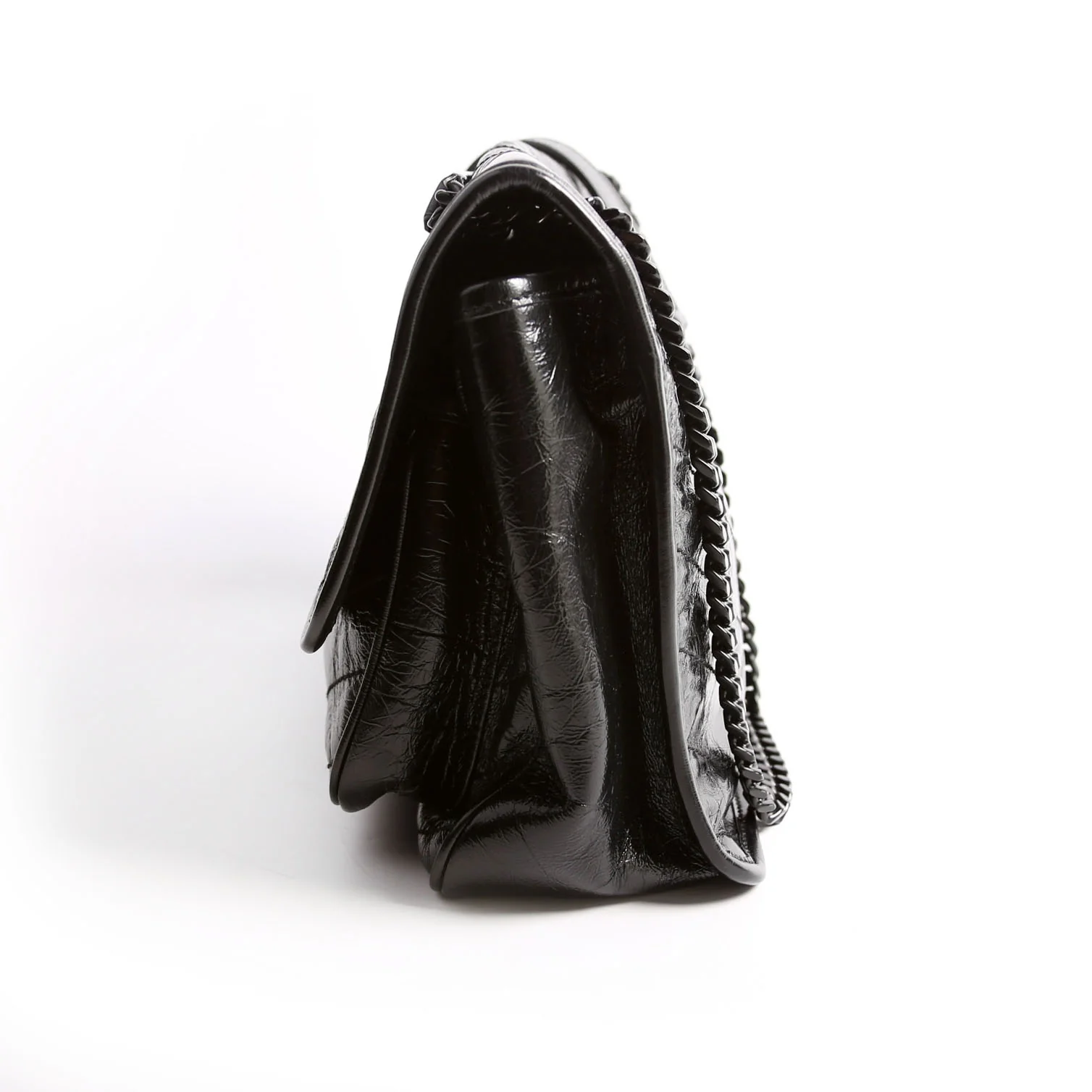 Niki Medium Crinkle Leather 575055 Black - Image 4