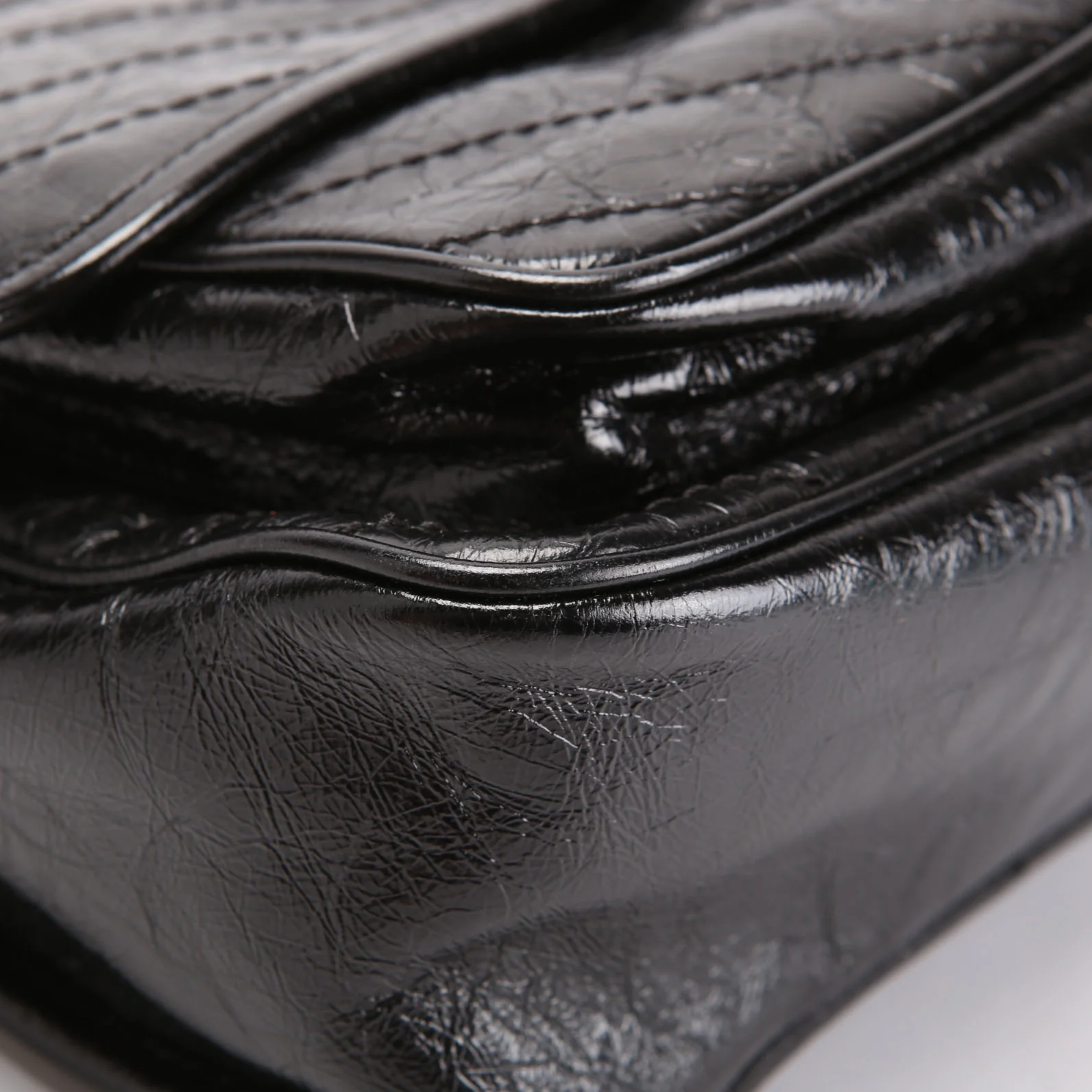 Niki Medium Crinkle Leather 633158 Black - Image 5