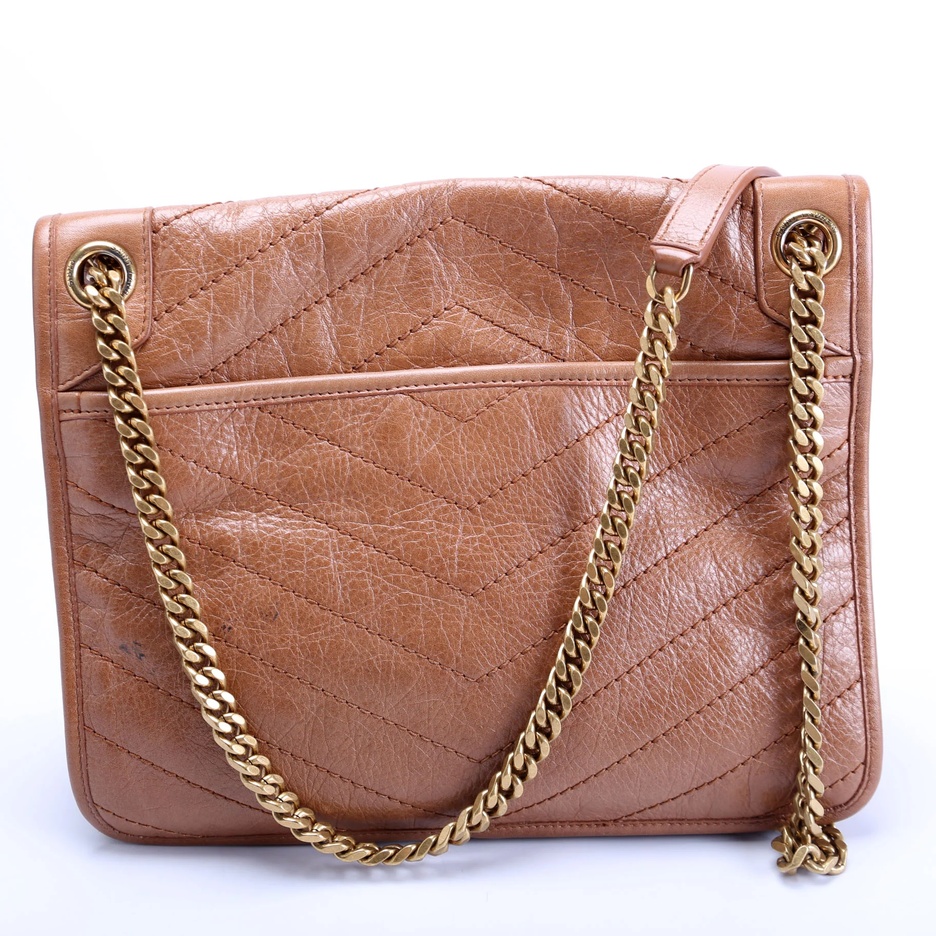 Niki Medium Crinkle Leather 633158 Brown - Image 3