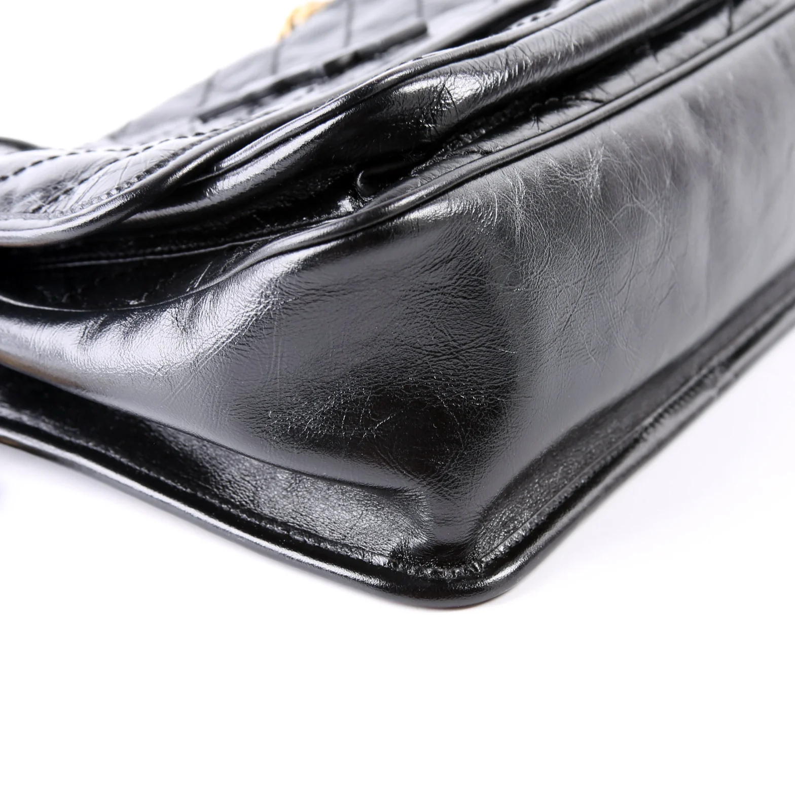 Niki Medium Crinkle Leather Black - Image 6