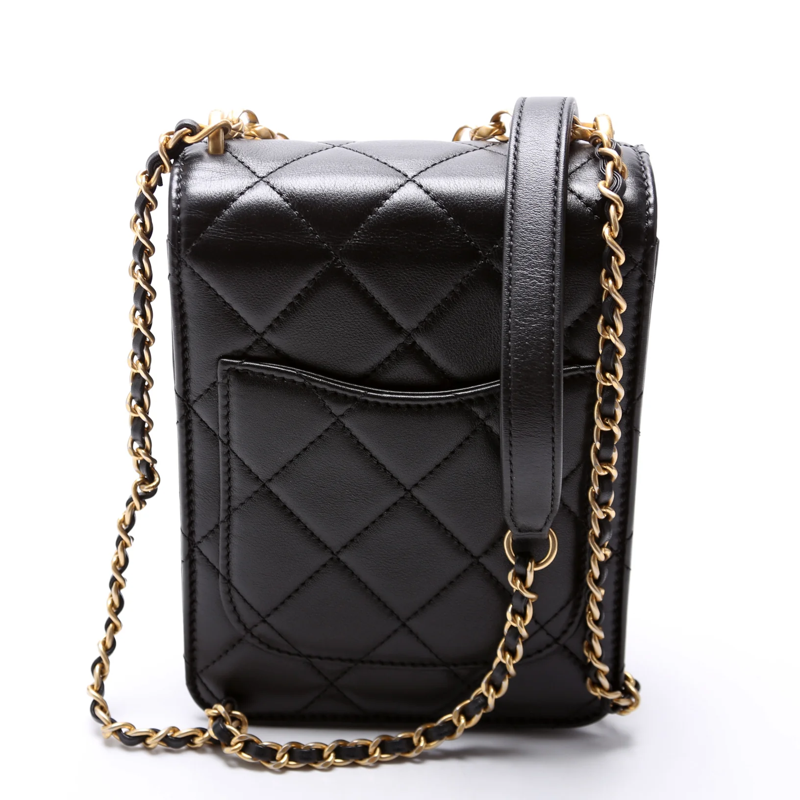North South Flap Bag Pearl/Resin CC Quilted Lambskin 30M - Image 3