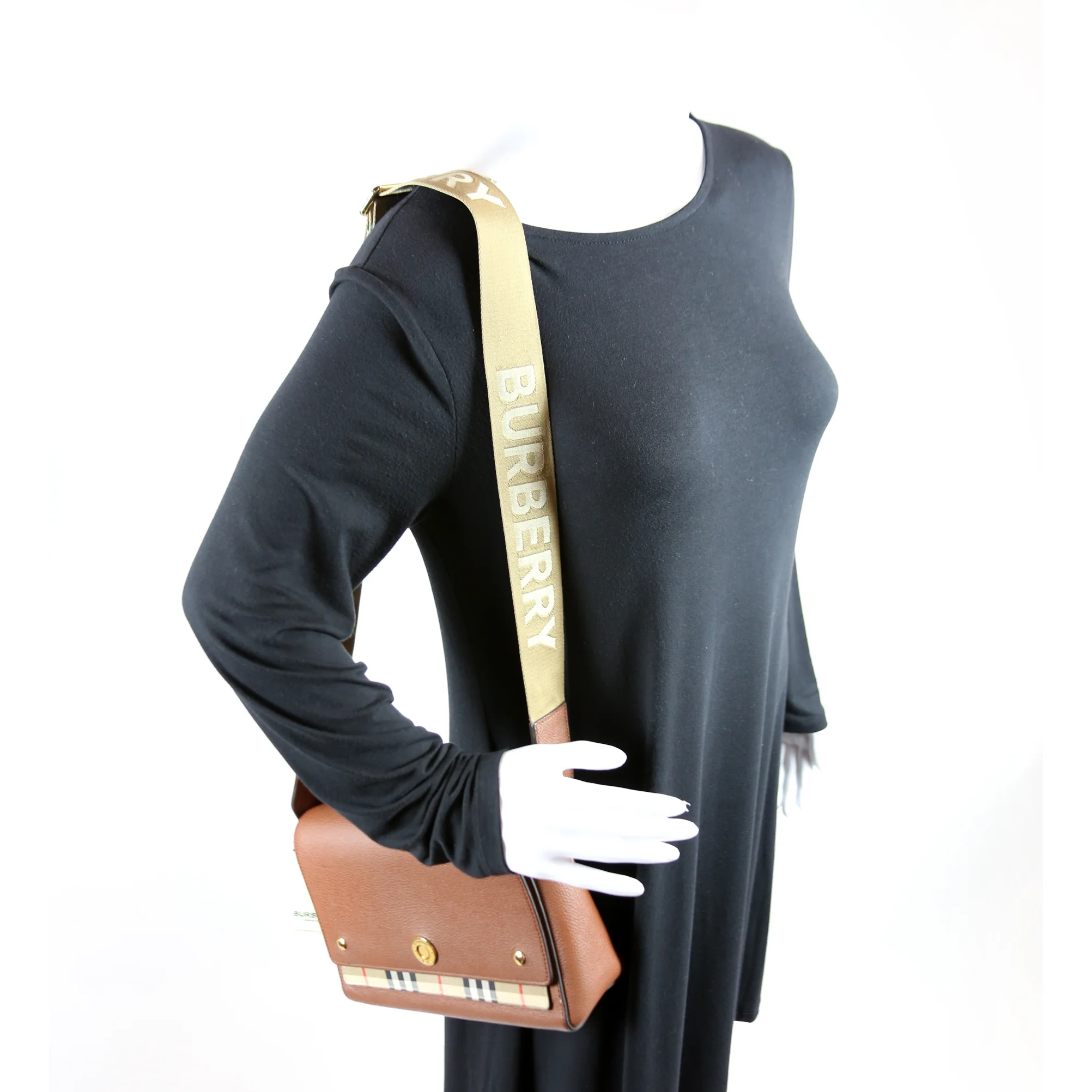 Note Crossbody Leather Vintage Check - Image 9