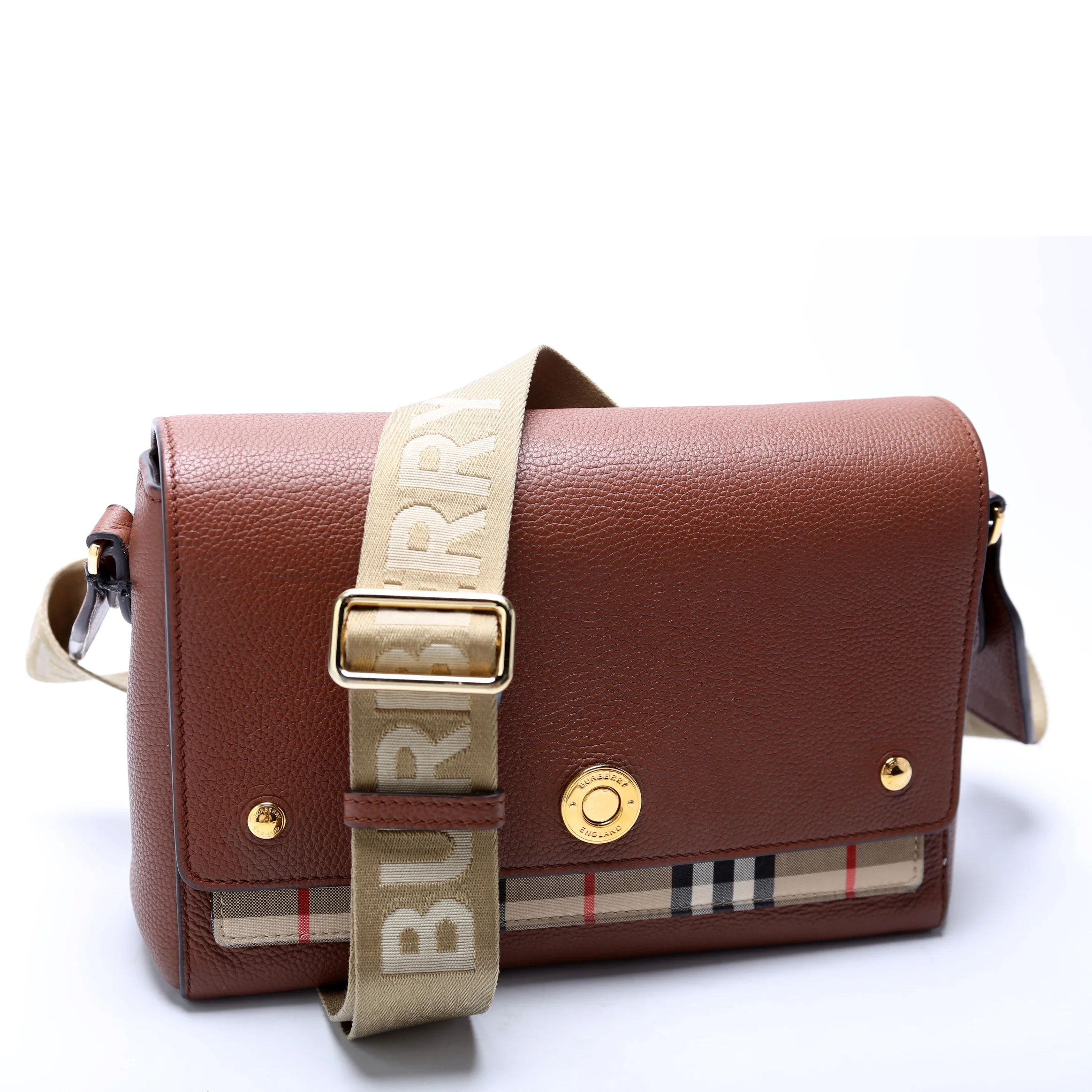 Note Crossbody Leather Vintage Check - Image 2