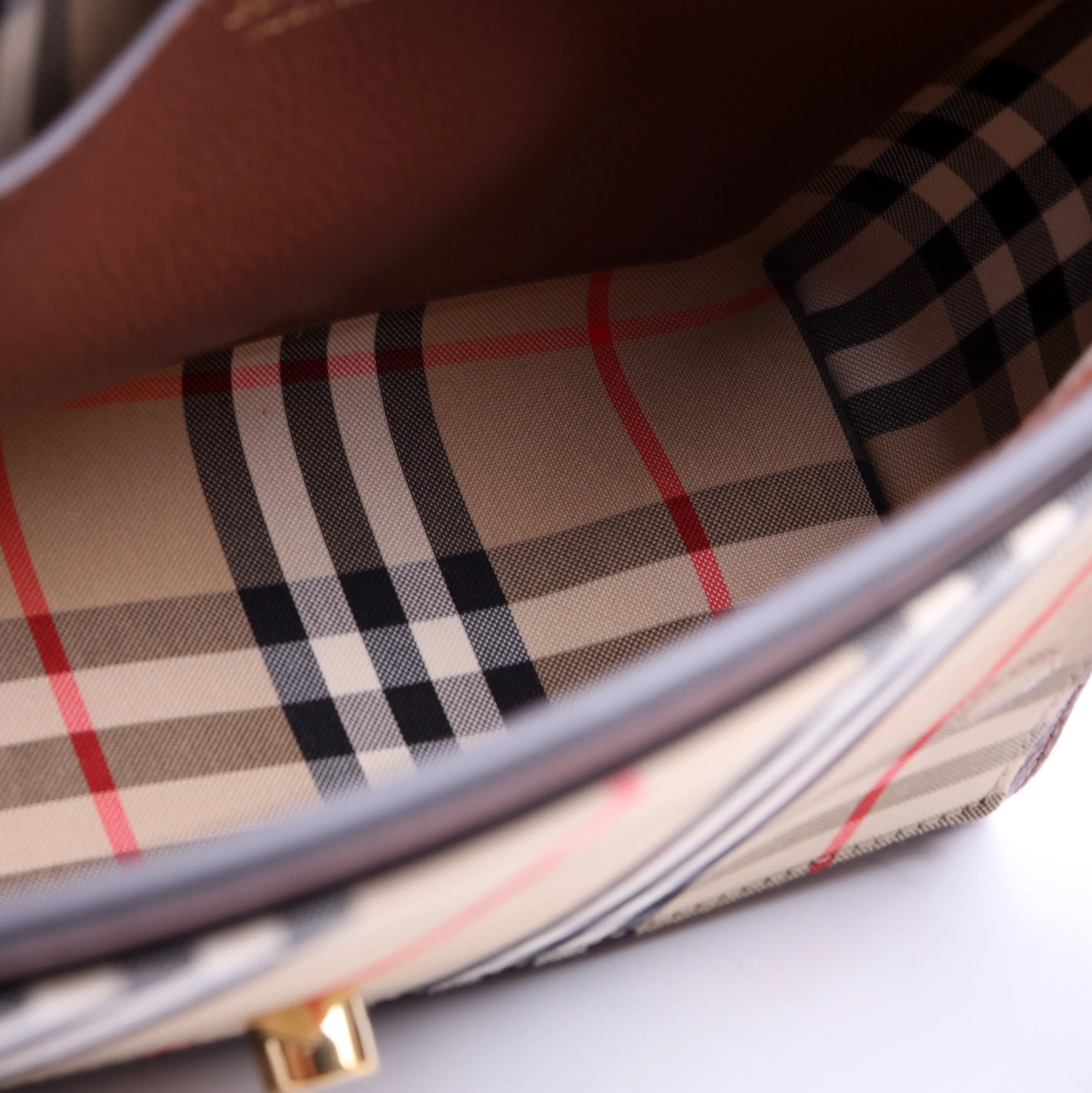 Note Crossbody Vintage Check Medium Brown - Image 11