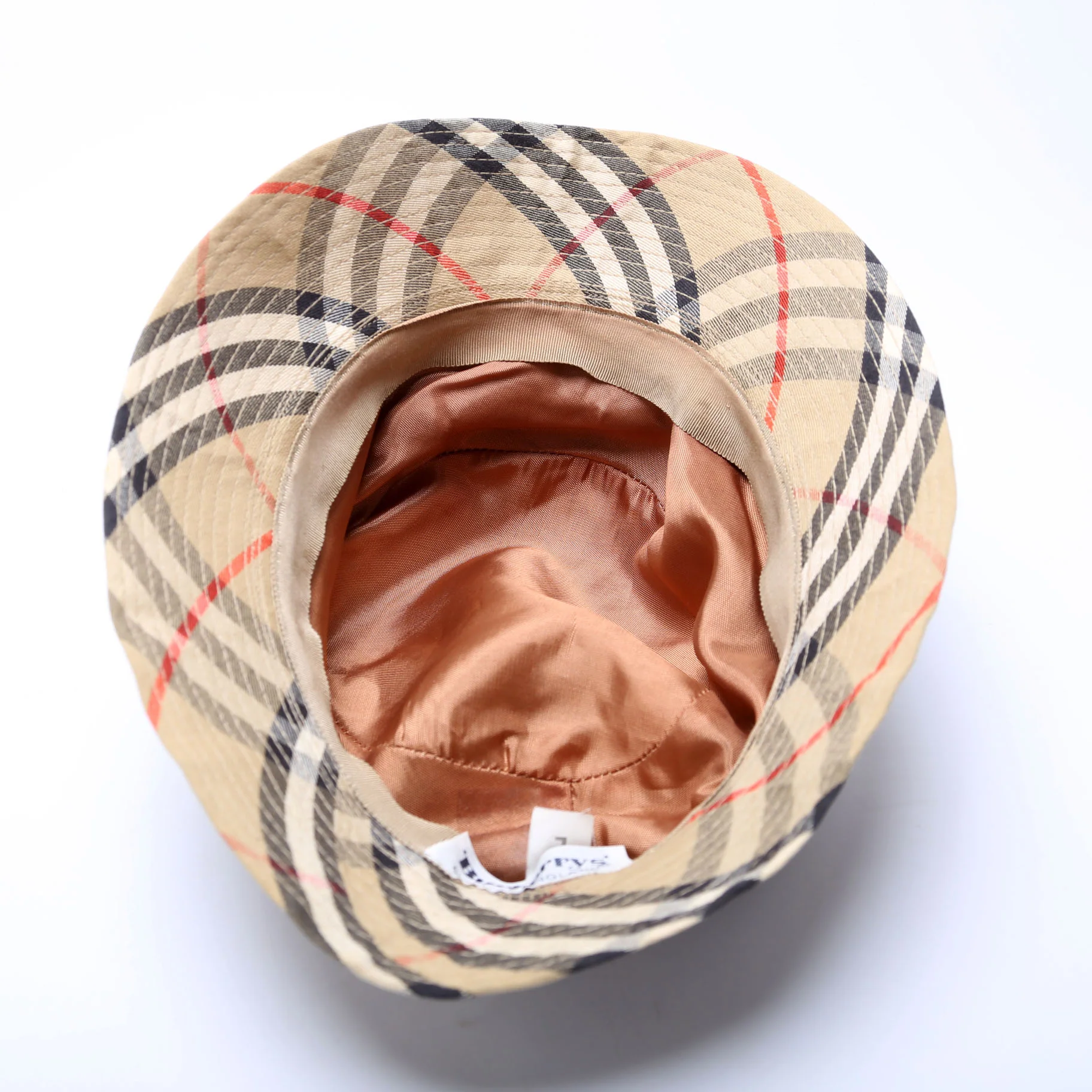 Nova Check Bucket Vintage Hat Size Large Beige - Image 4