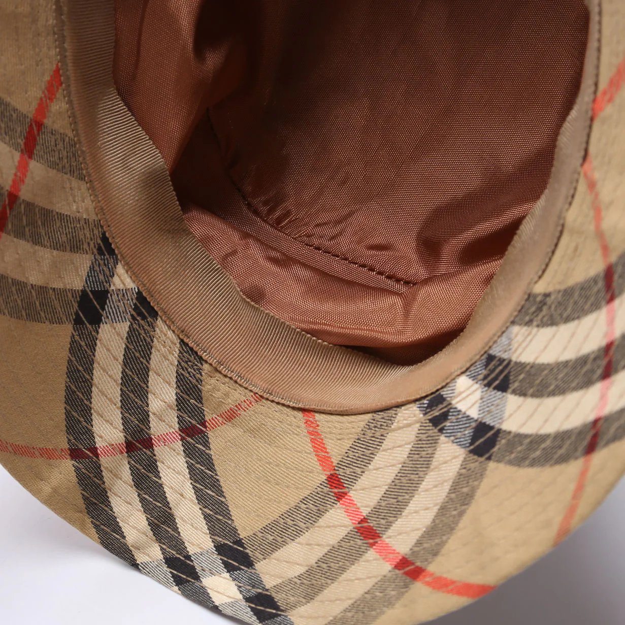 Nova Check Bucket Vintage Hat Size Large Beige - Image 6
