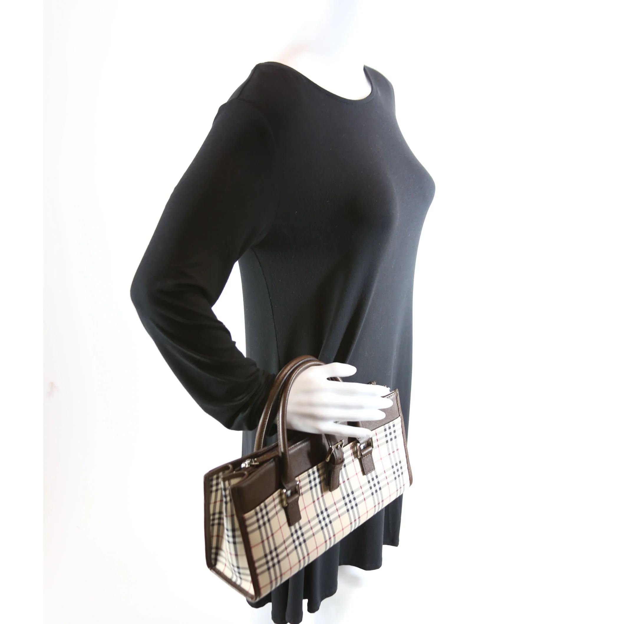 Nova Check Buckle Top Handle Bag - Image 11