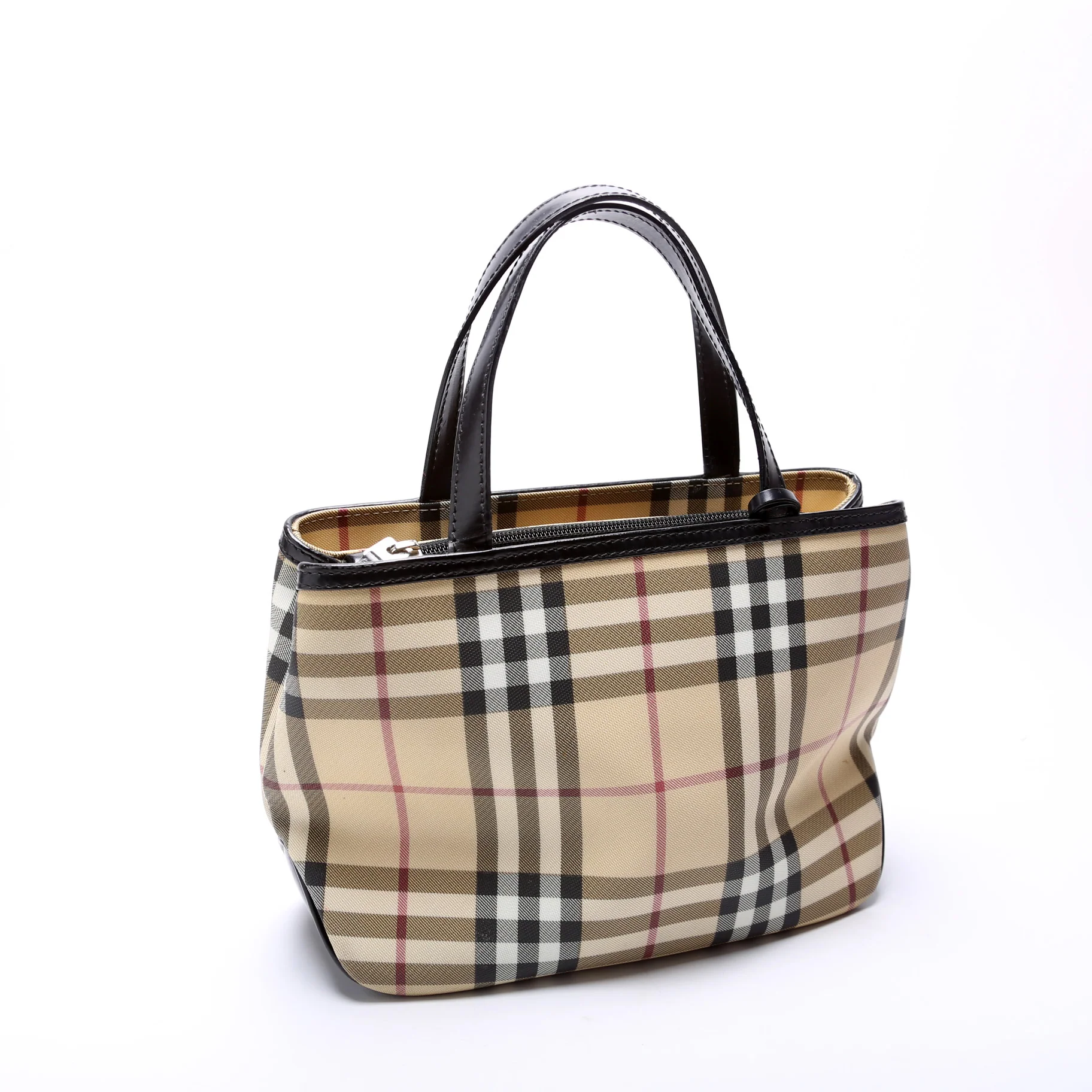 Nova Check Coated Canvas Small Tote - Image 2