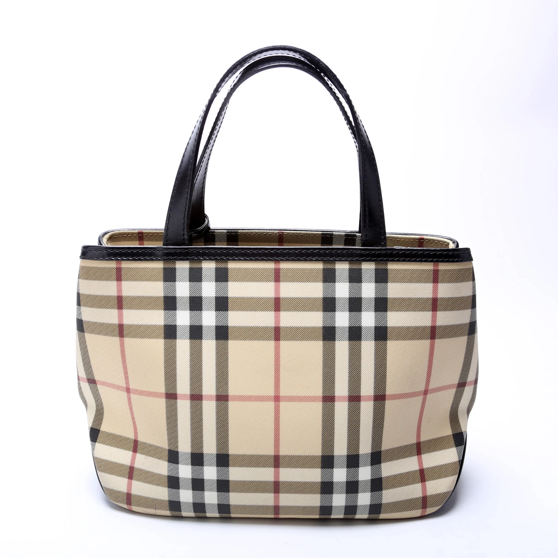 Nova Check Coated Canvas Small Tote - Image 3