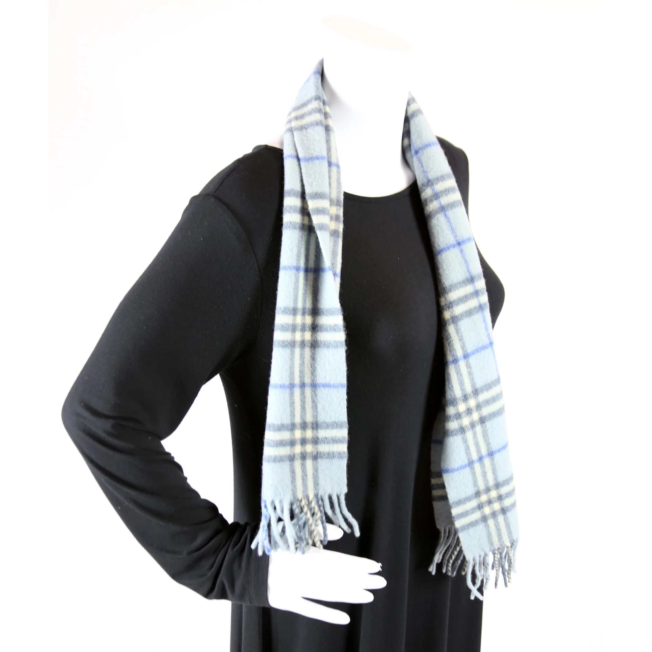 Nova Check Wool Scarf - Image 5