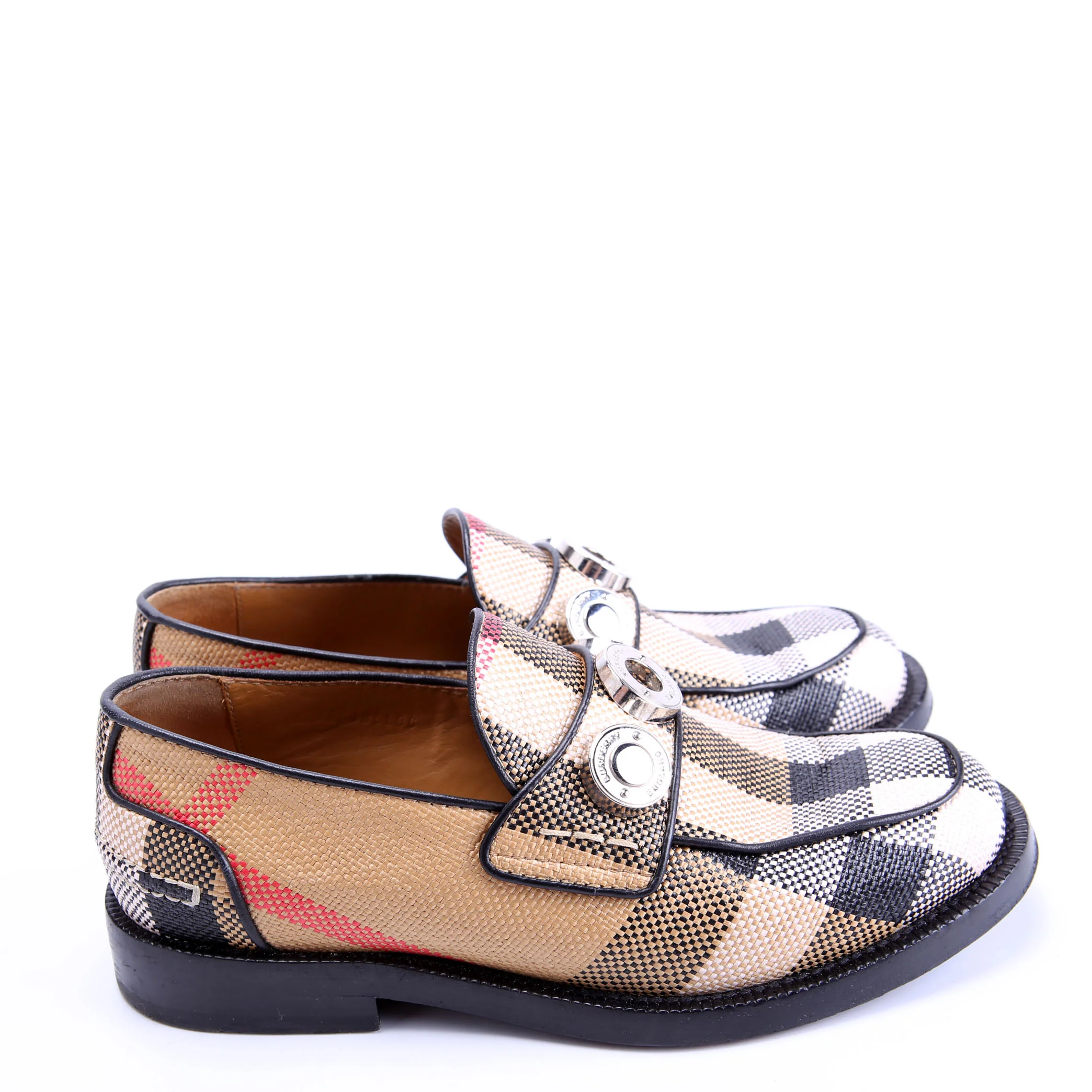 Nova Check Woven Loafers Size 36 - Image 3