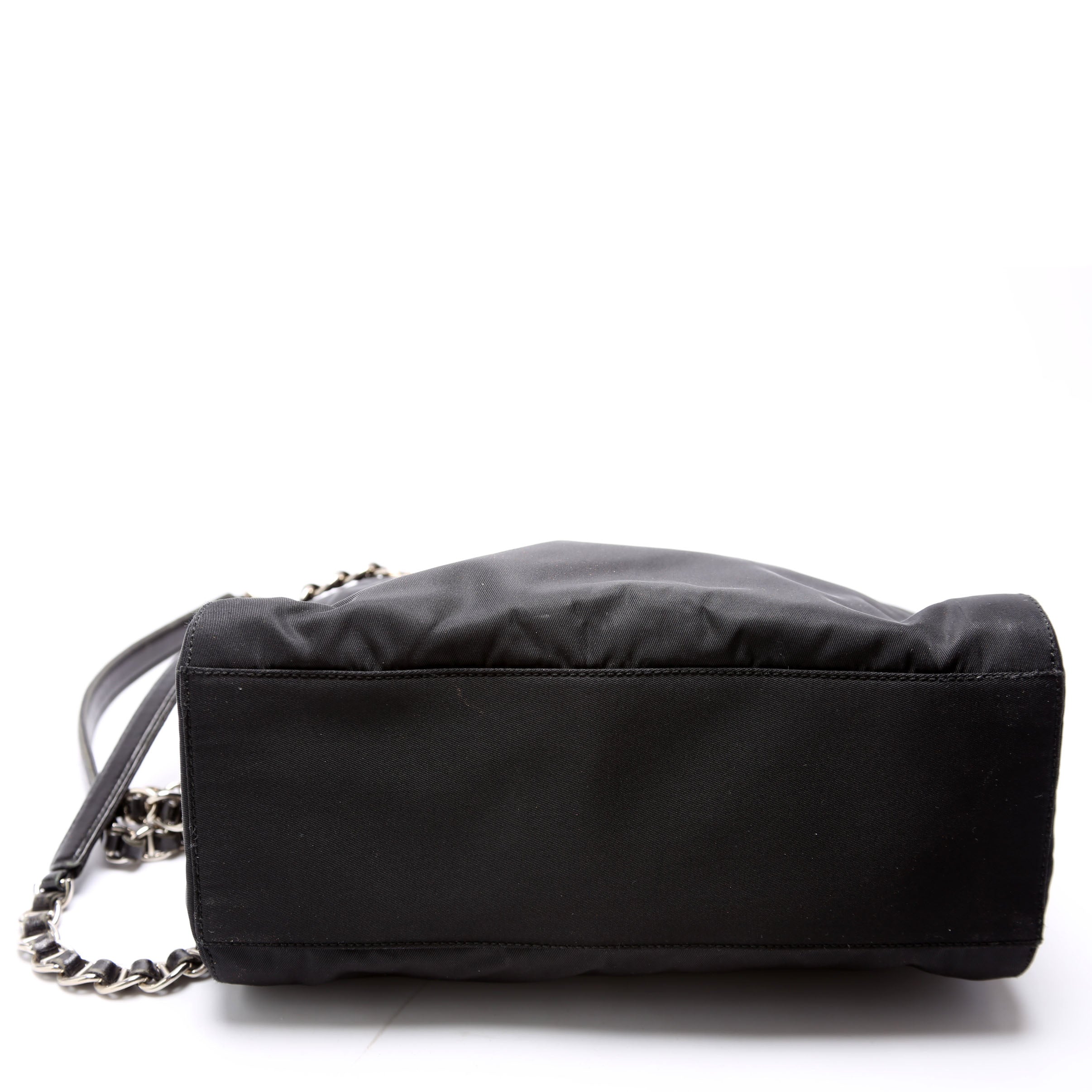 Nylon Catena Chain Shoulder Bag Black - Image 4