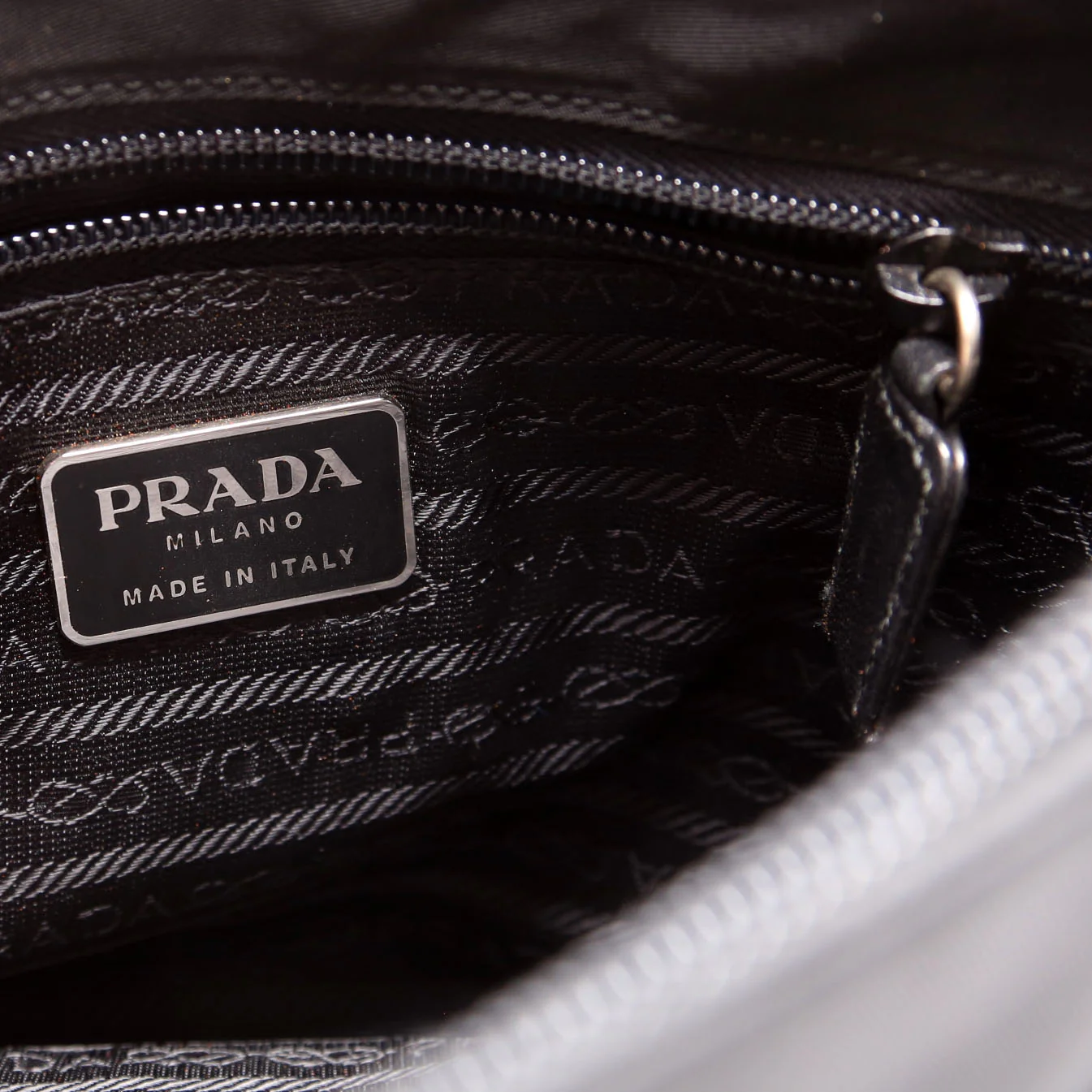 Nylon Catena Chain Shoulder Bag Black - Image 9