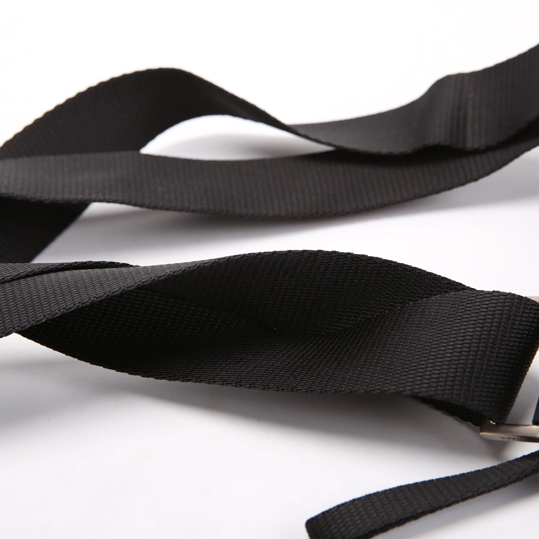 Nylon Flat Mini Messenger Black - Image 6