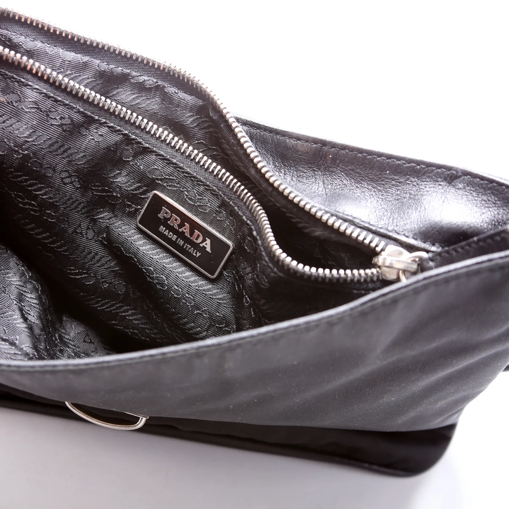 Nylon/Leather Pushlock Shoulder Bag - Image 19