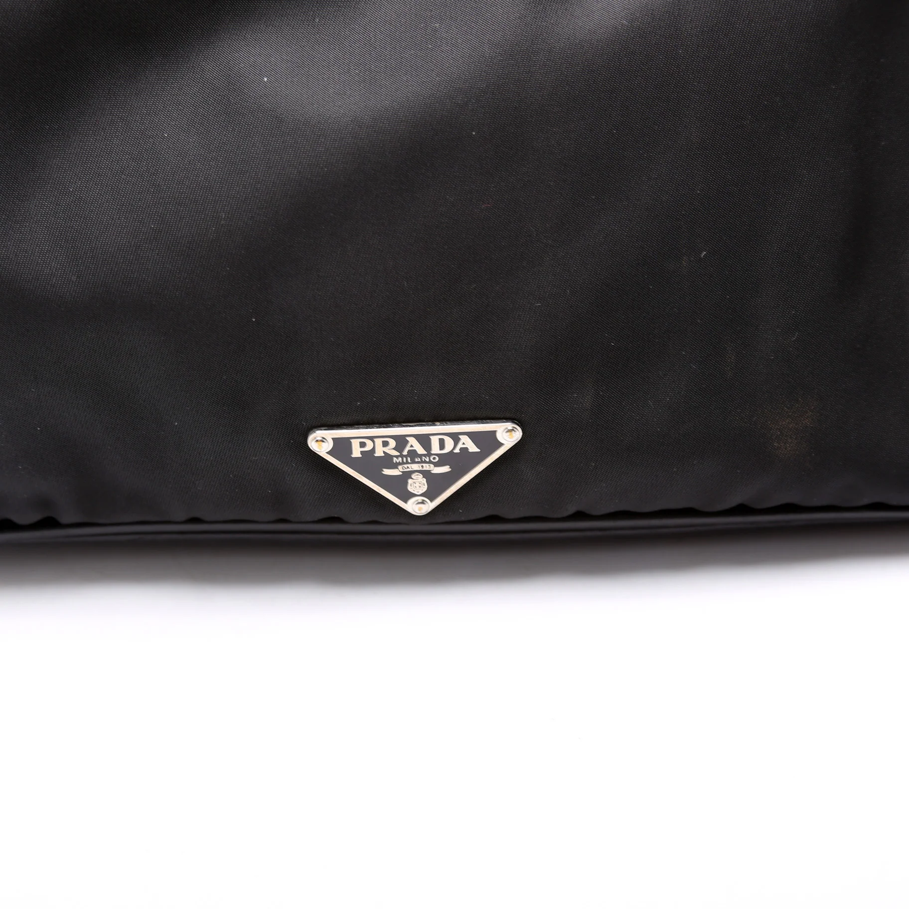 Nylon/Leather Pushlock Shoulder Bag - Image 6
