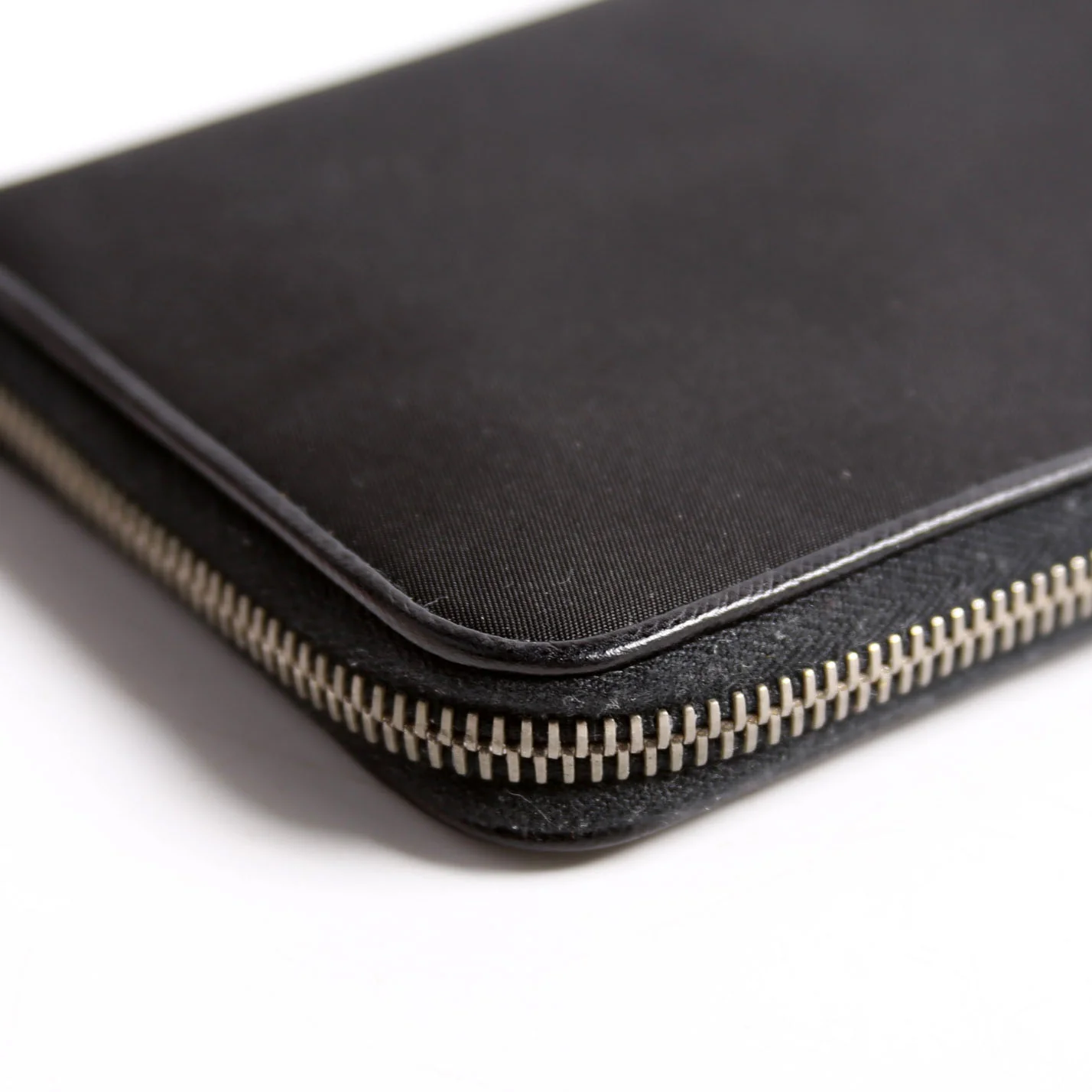 Nylon Long Zip Around Wallet Black - Image 8